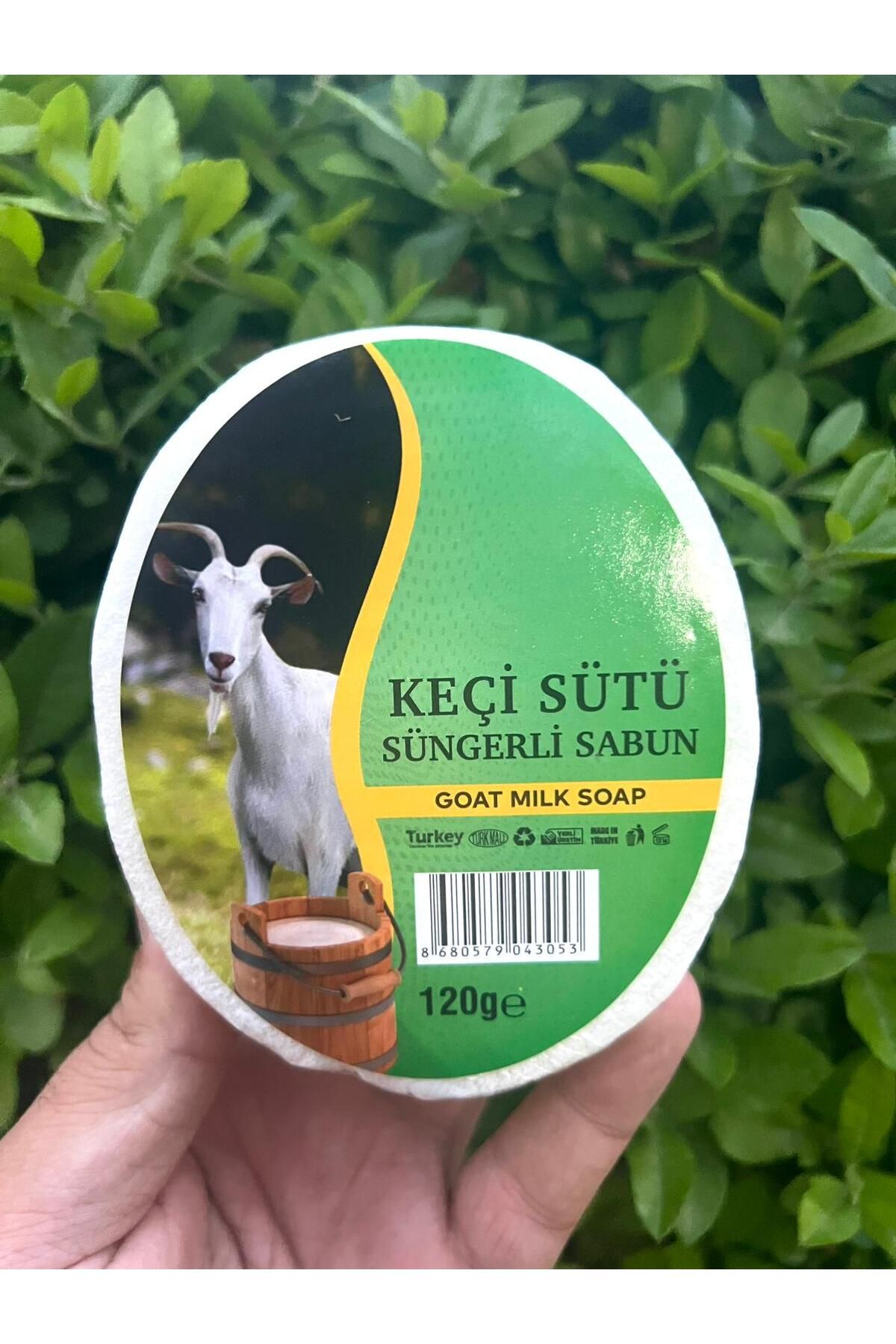aralmini Keçi Sütü Özlü Doğal Süngerli Sabun 120 gr