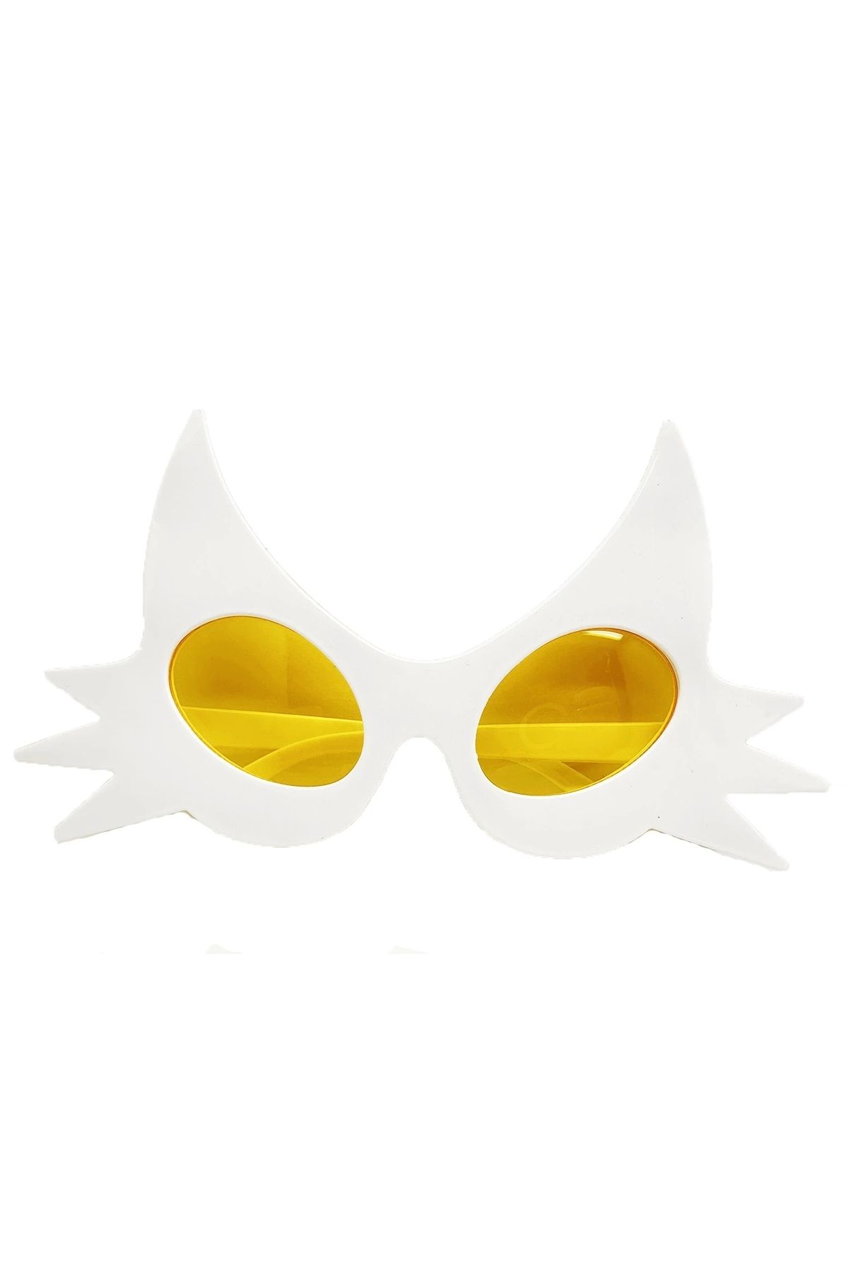 ShopNova Beyaz Renk Bıyık Tasarımlı Kedi Parti Gözlüğü 19x11 Cm