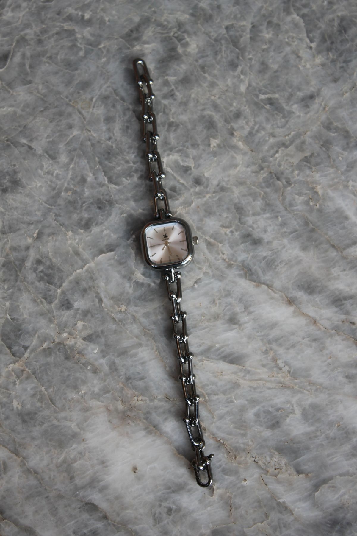 SHINELUC Luna Pearl Silver Kare Kadranlı Çelik Kadın Saat