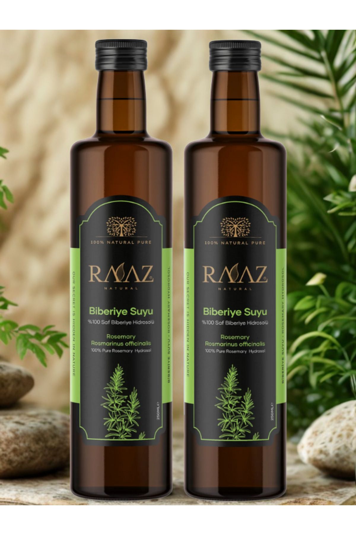 RAAZ Avantajlı 2’li Yağ Seti – Biberiye Suyu 250 ml x2 %100 Saf ve Doğal