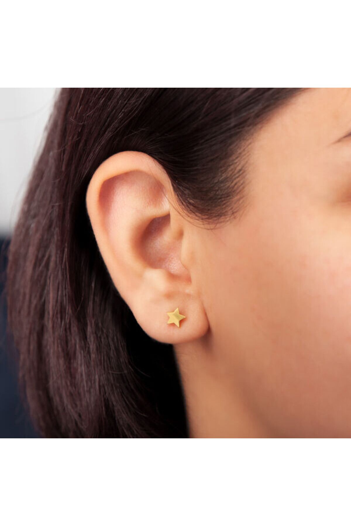 shop Gold Yıldız Çivili 925 Ayar Gümüş Küpe