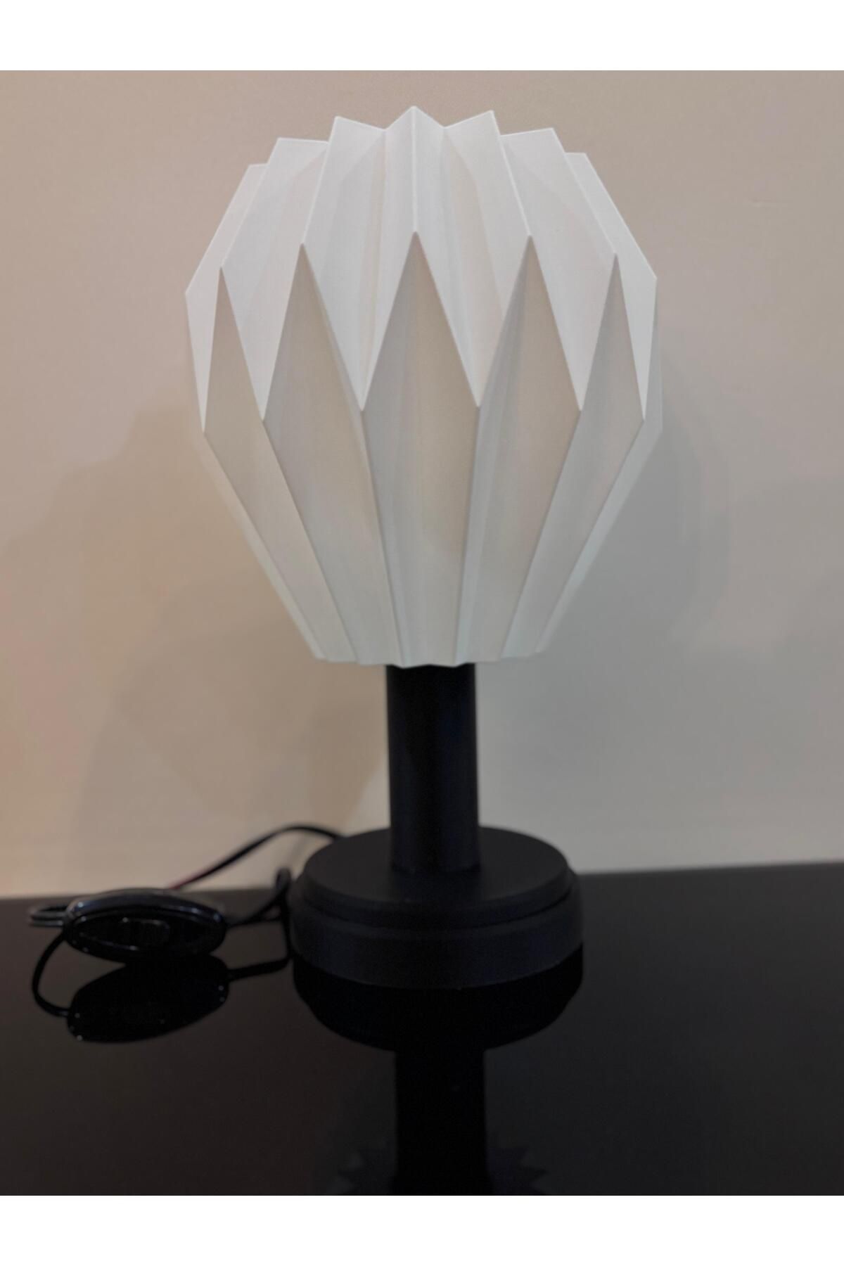 ESL Decor Modern Origami Tasarım Masa ve Gece Lambası | 30x22 cm | E14 Ampul Dahil