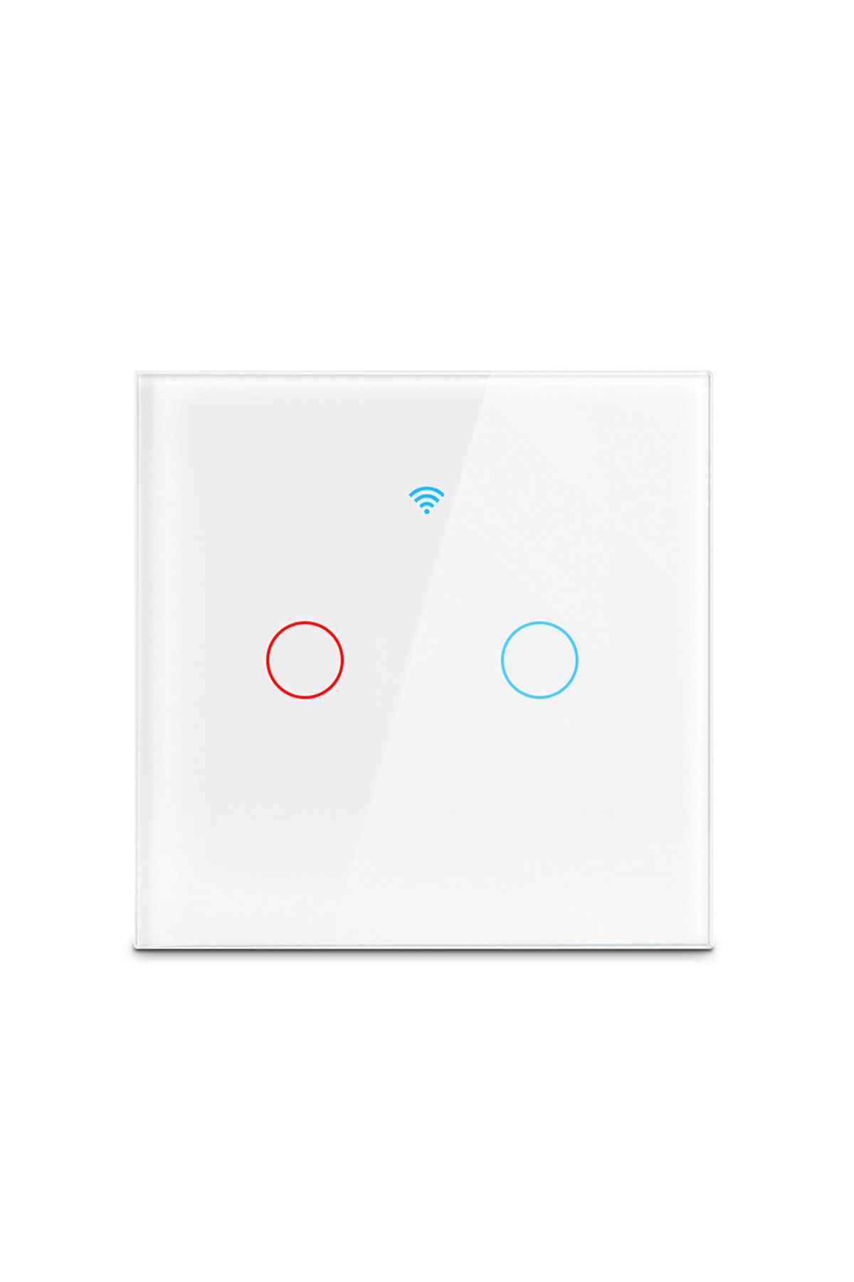 Szaoju-Eu White 2-gang Work With Tuya Wifi Smart Switch Works With Alexa With/without Neutral Wire Wireless 1