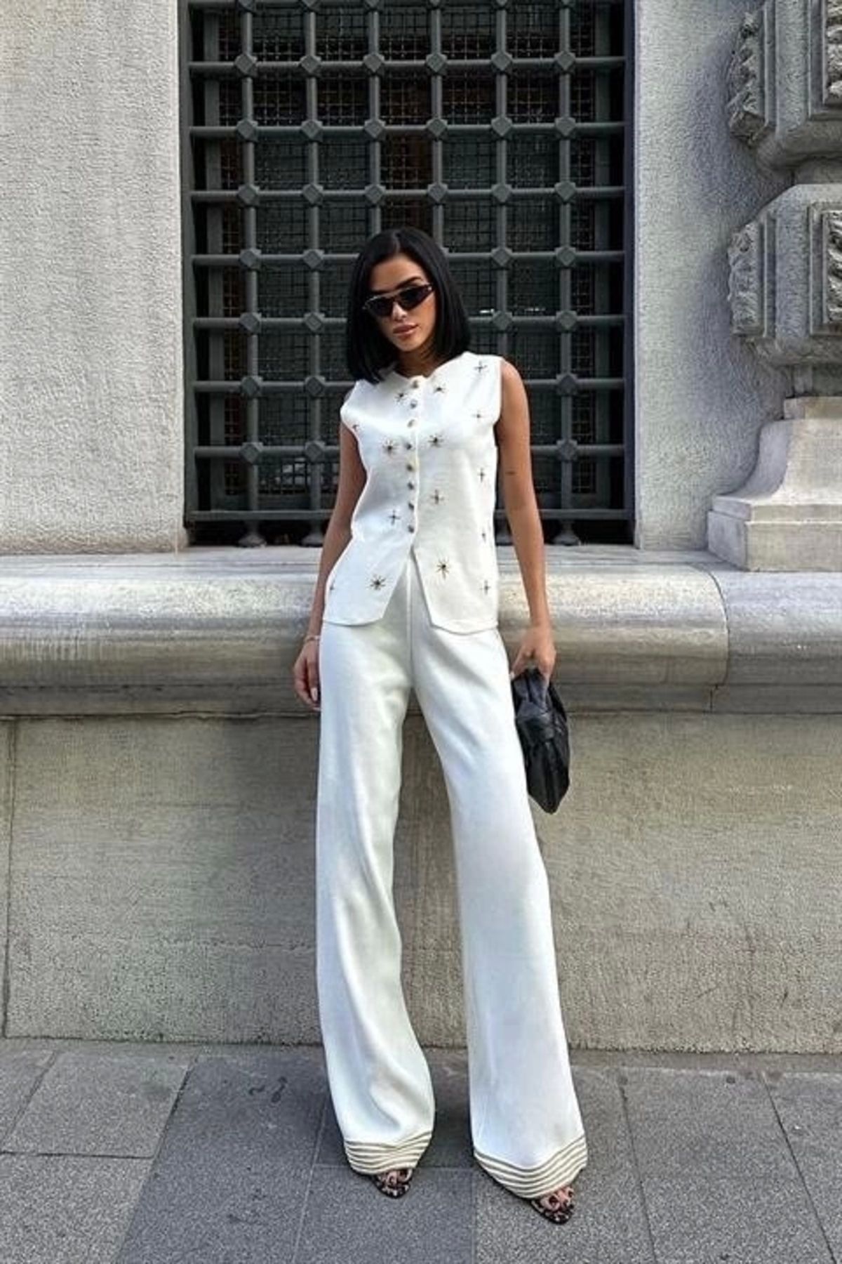 MODA Paulo Gold Düğmeli Yelek Pantolon Takım 9976