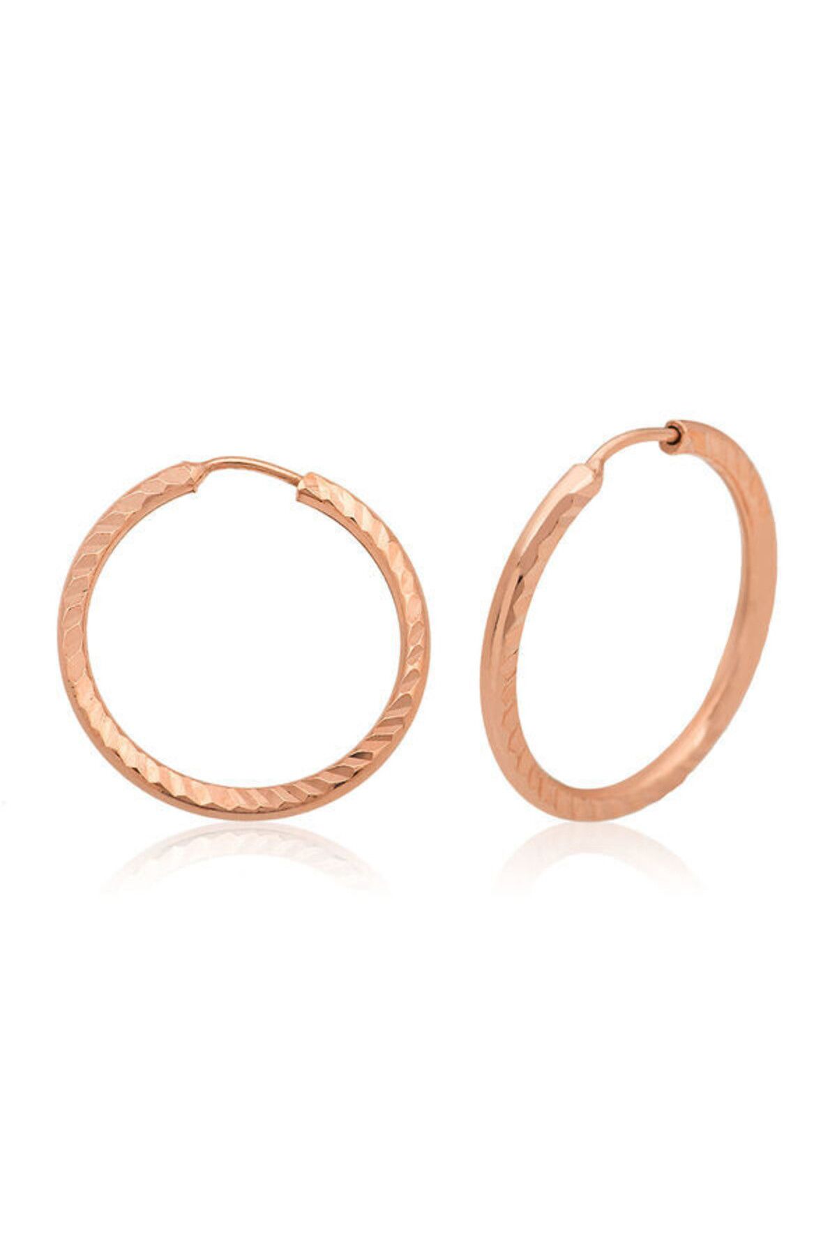 shop Rose Burgu Halka 925 Ayar Gümüş Küpe