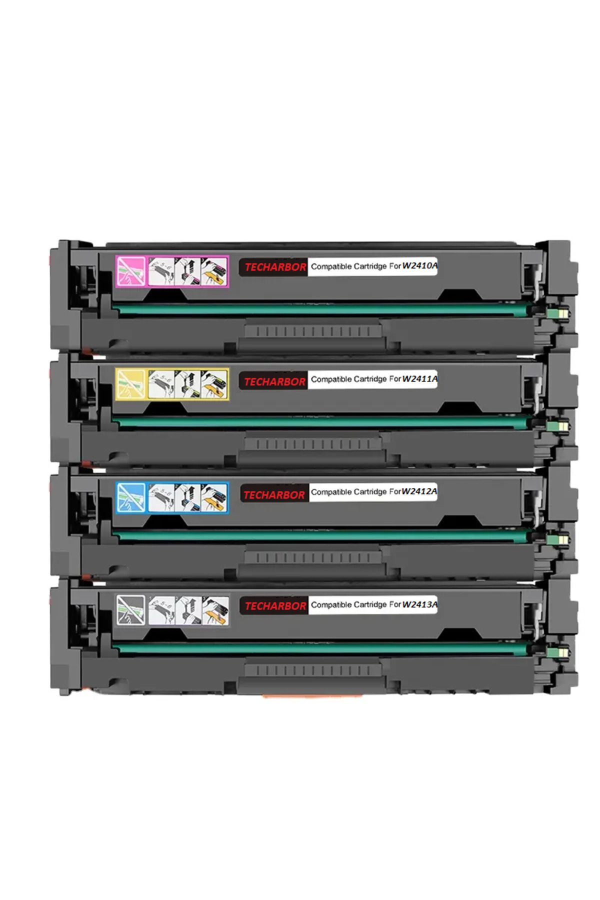 TecHarbor 216A / HP Color LaserJet Pro M182n Uyumlu Çipli Muadil Toner Seti 4 Renk W2410A