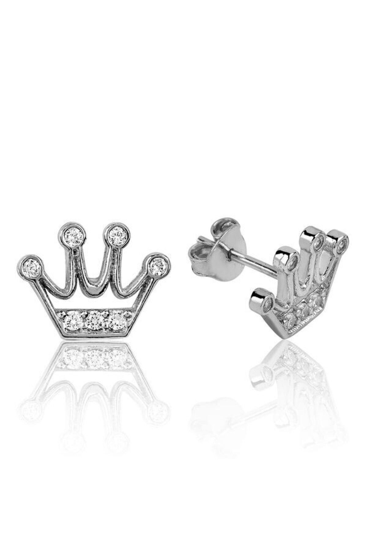 shop Taç Çivili 925 Ayar Gümüş Küpe