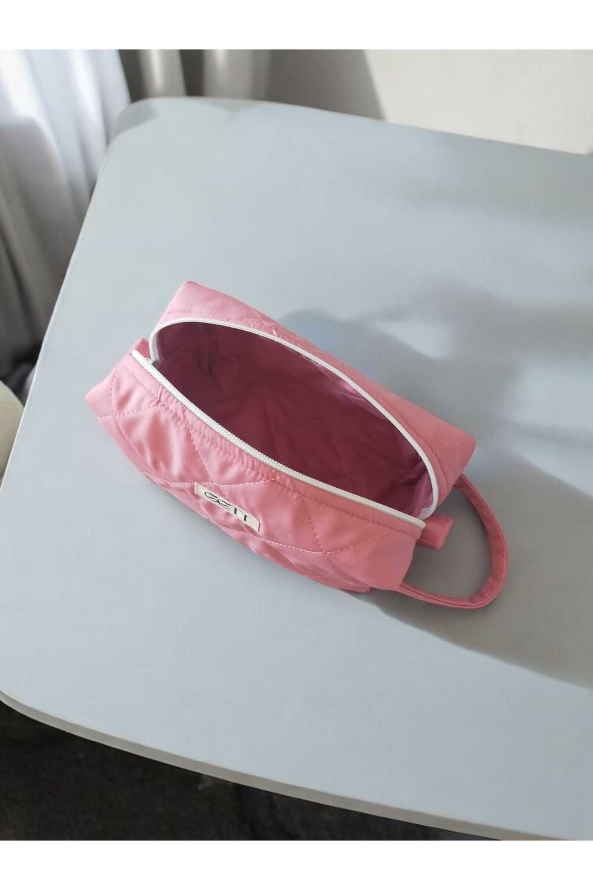Gett pembe makyaj çantası