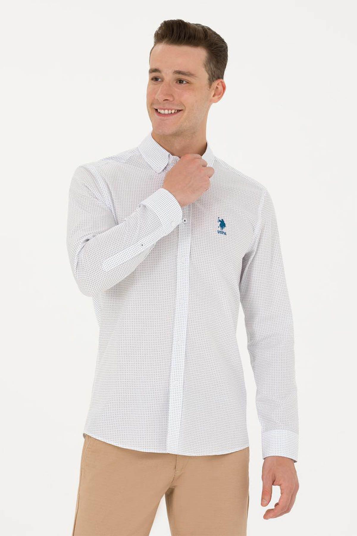 U.S. Polo Assn. U.S. Polo Assn. Desenli Saks Erkek Gömlek 1687227