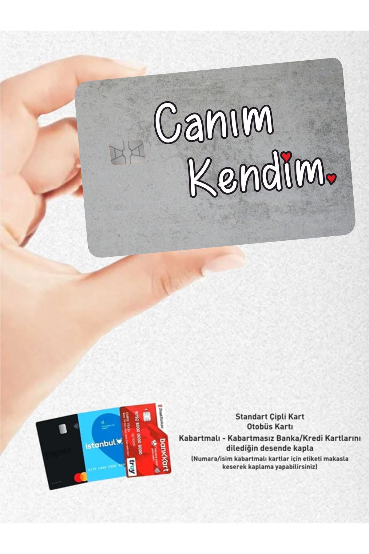 hediyenebak Canım Kendim - Papara, Tosla, Otobüs Kart, Kart Kaplama Stickeri Kredi Kartı Için Uyumlu