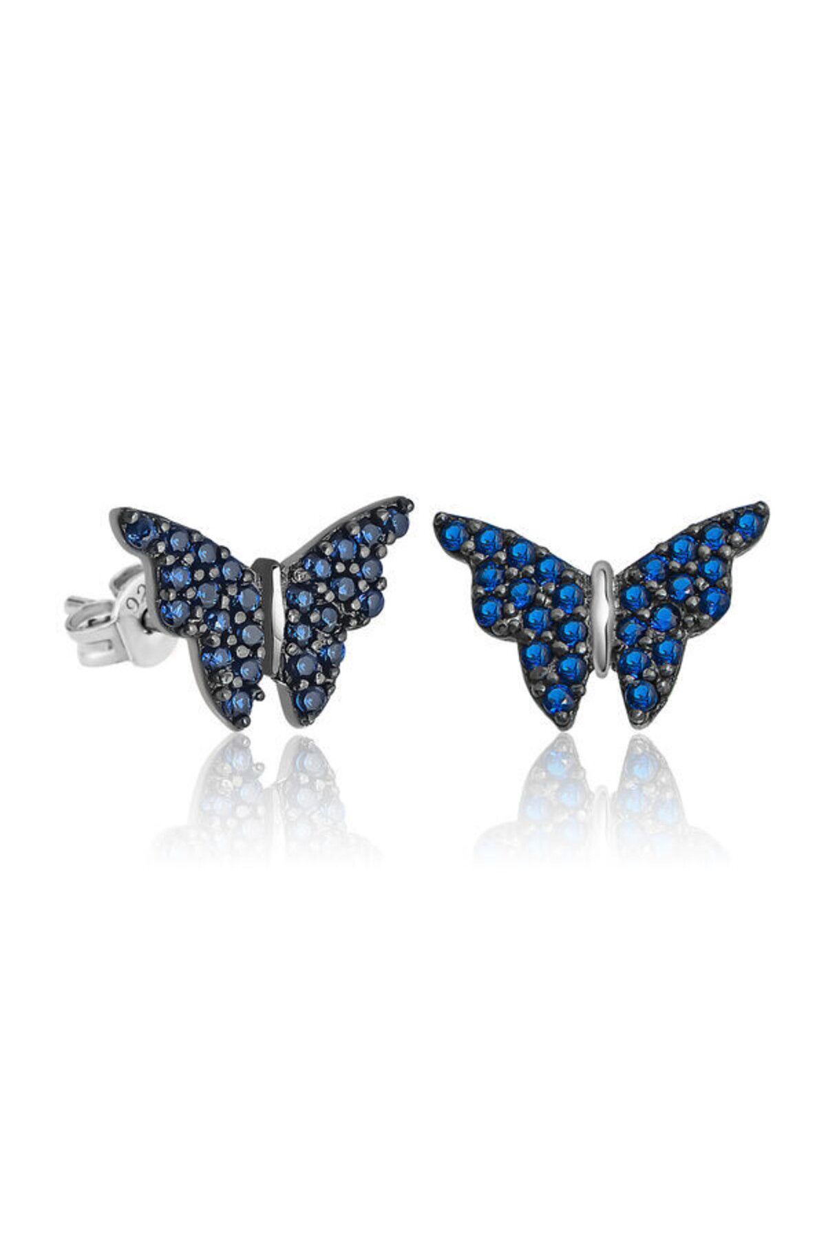 shop Kelebek Çivili 925 Ayar Gümüş Küpe