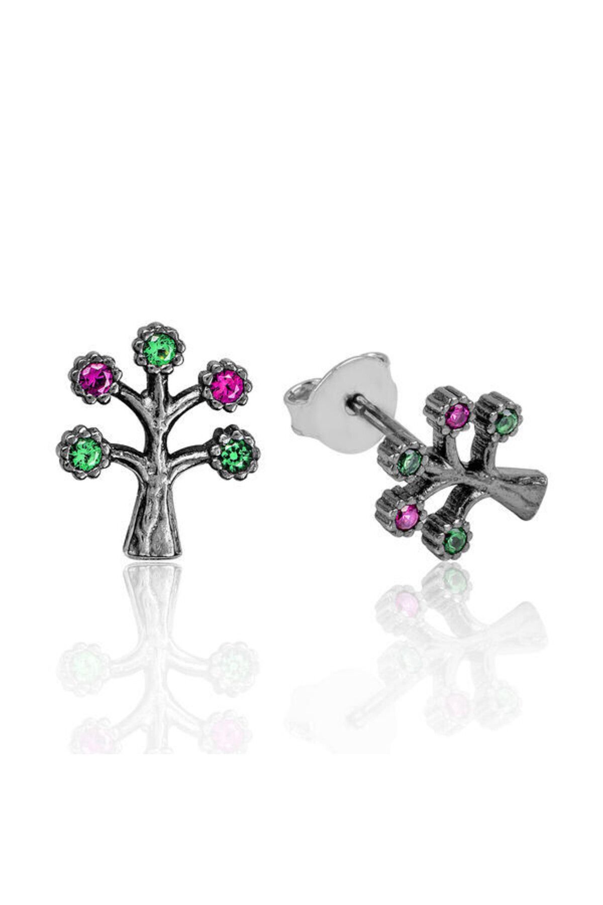 shop Ağaç 925 Ayar Gümüş Çivili Küpe