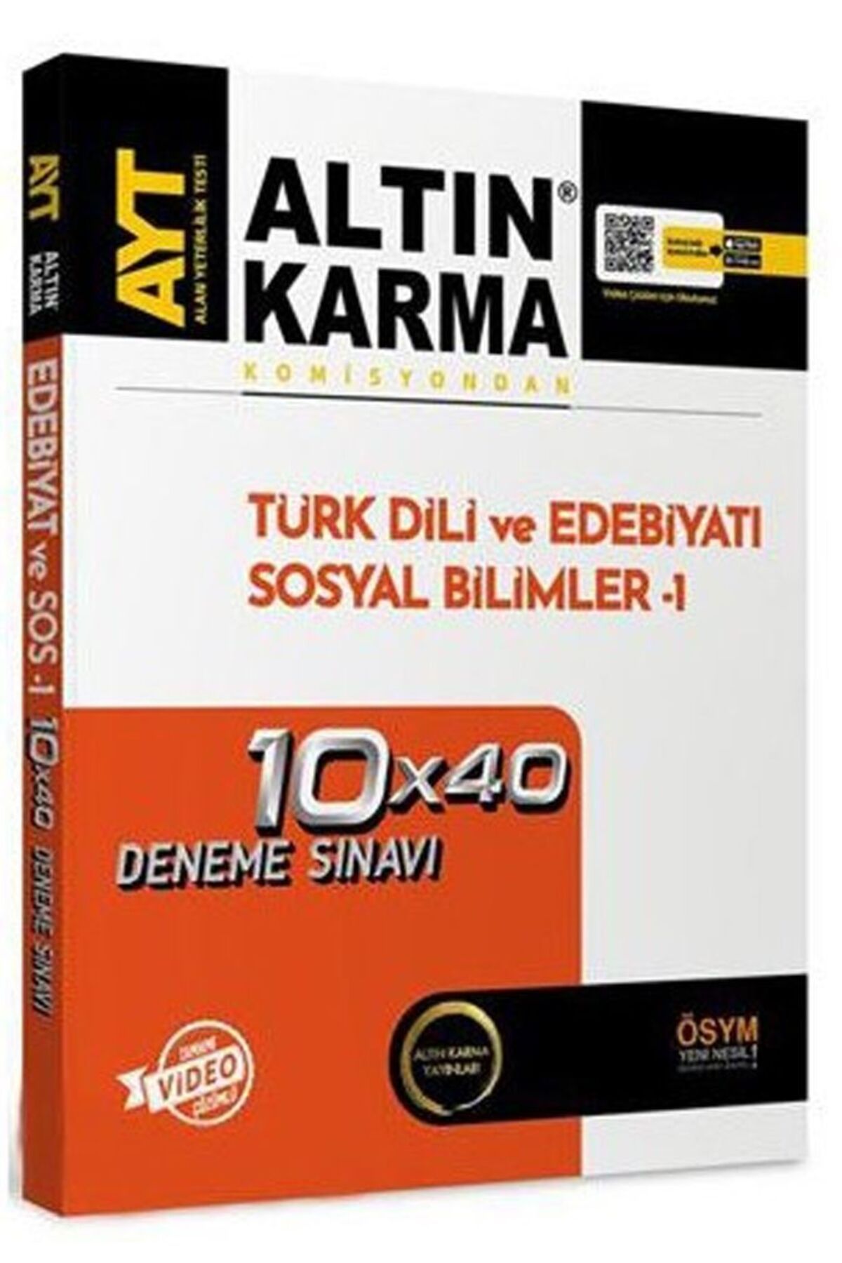 Ankara Kitap Merkezi AYT Türk Dili ve Edebiyat Sosyal Bilimler 1 10 x 40 Deneme Altın Karma