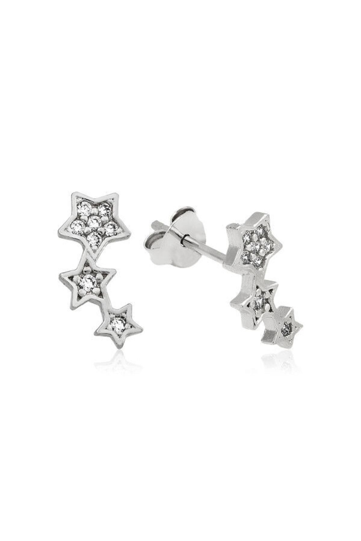 shop Kayan yıldız Çivili 925 Ayar Gümüş Küpe