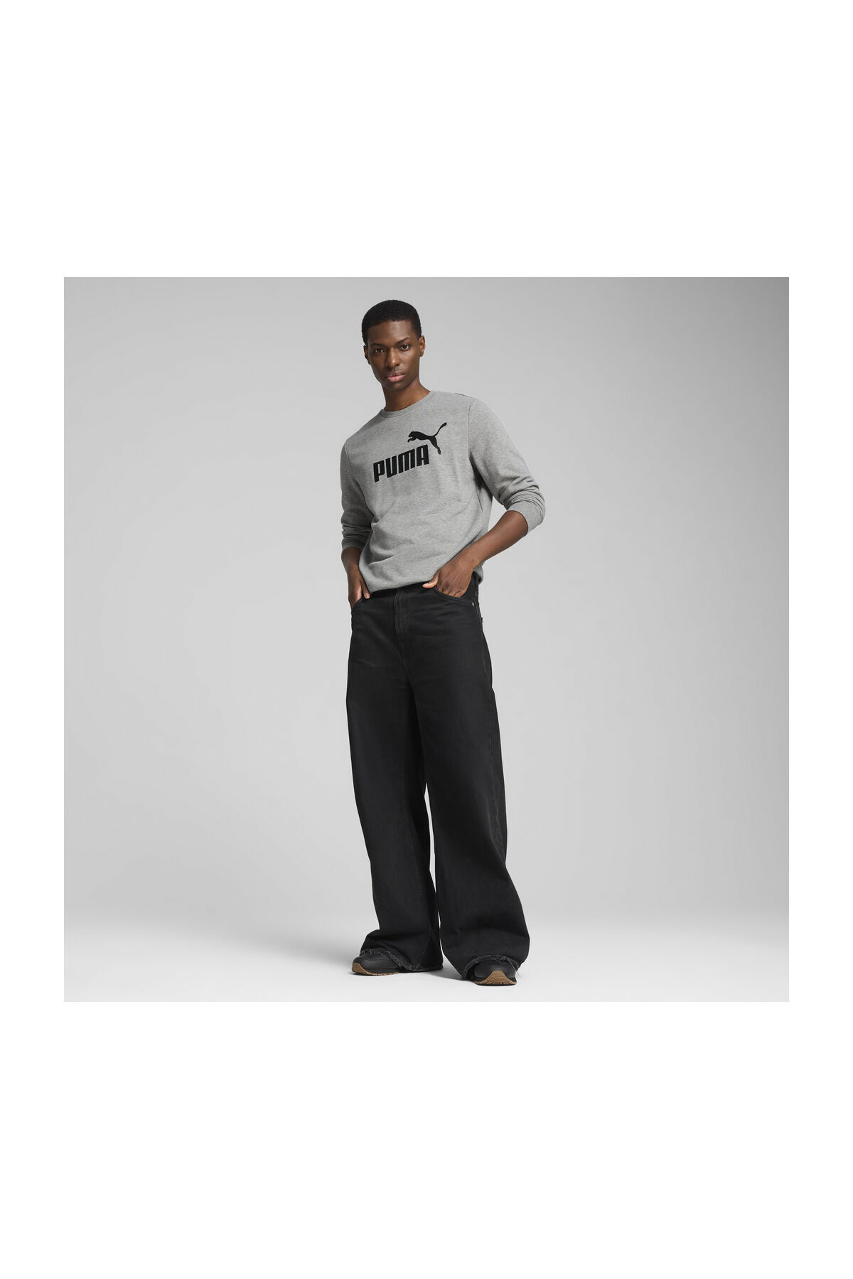 Puma Bluzy z okrągłym dekoltem, Regularne, Długi rękaw, Okrągły dekolt, Regularne, Nadruk z logo