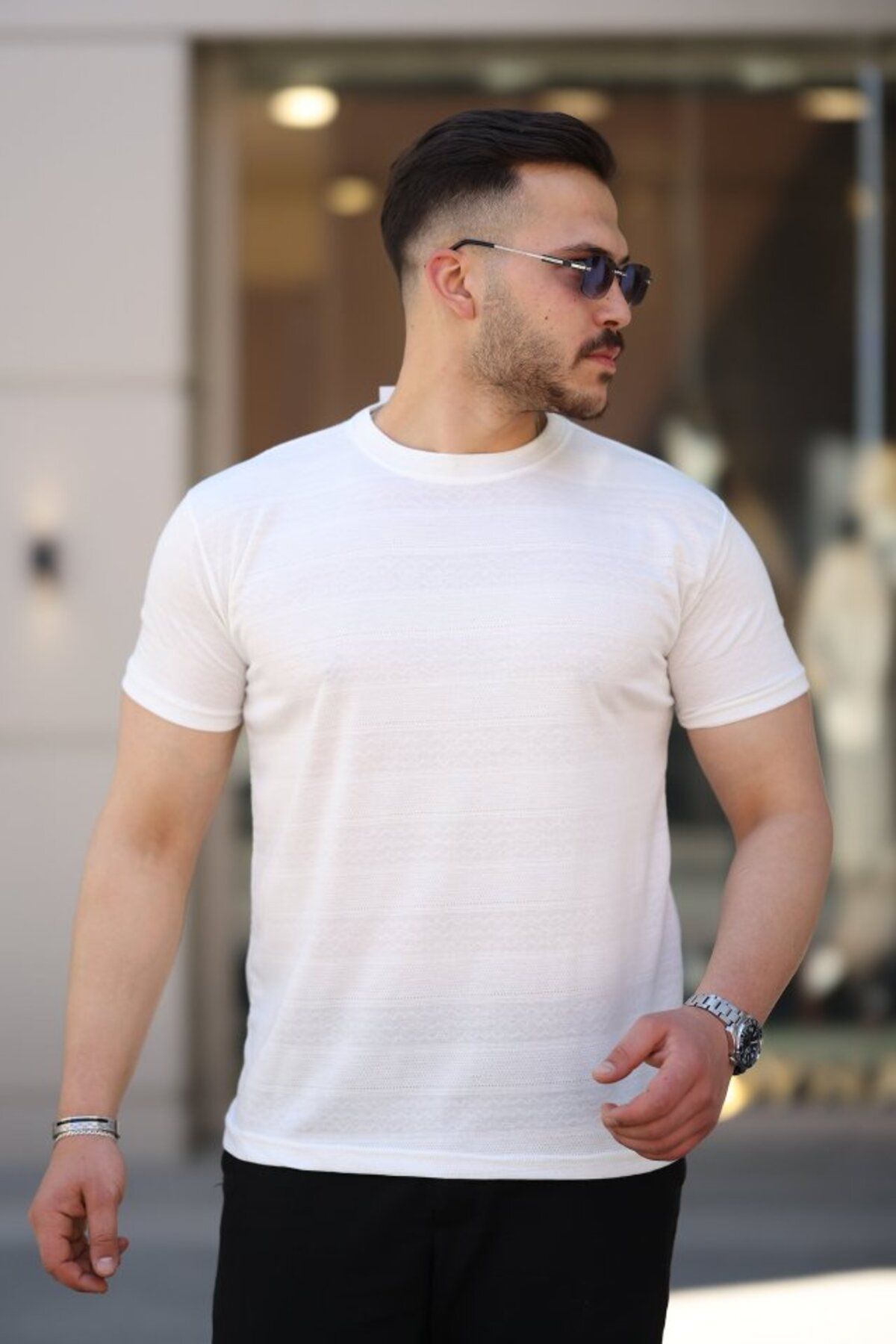 novafems Erkek Mini Jakarlı Kısa Kollu T-shirt
