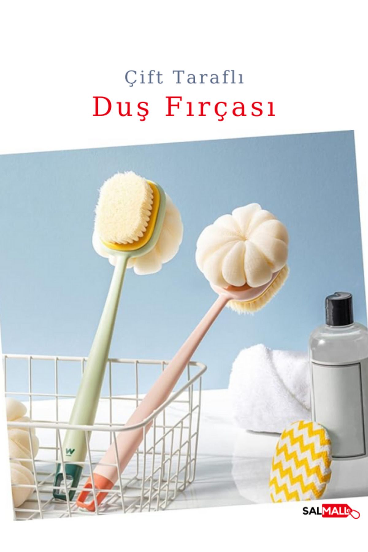 SalMall Çift Taraflı Duş Fırçası
