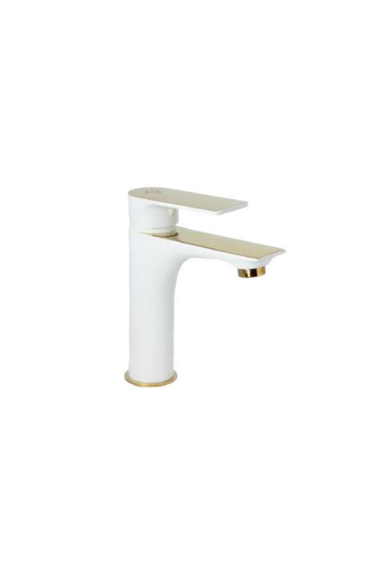 HT PRİMA DELTA LAVABO BATARYASI BEYAZ-GOLD