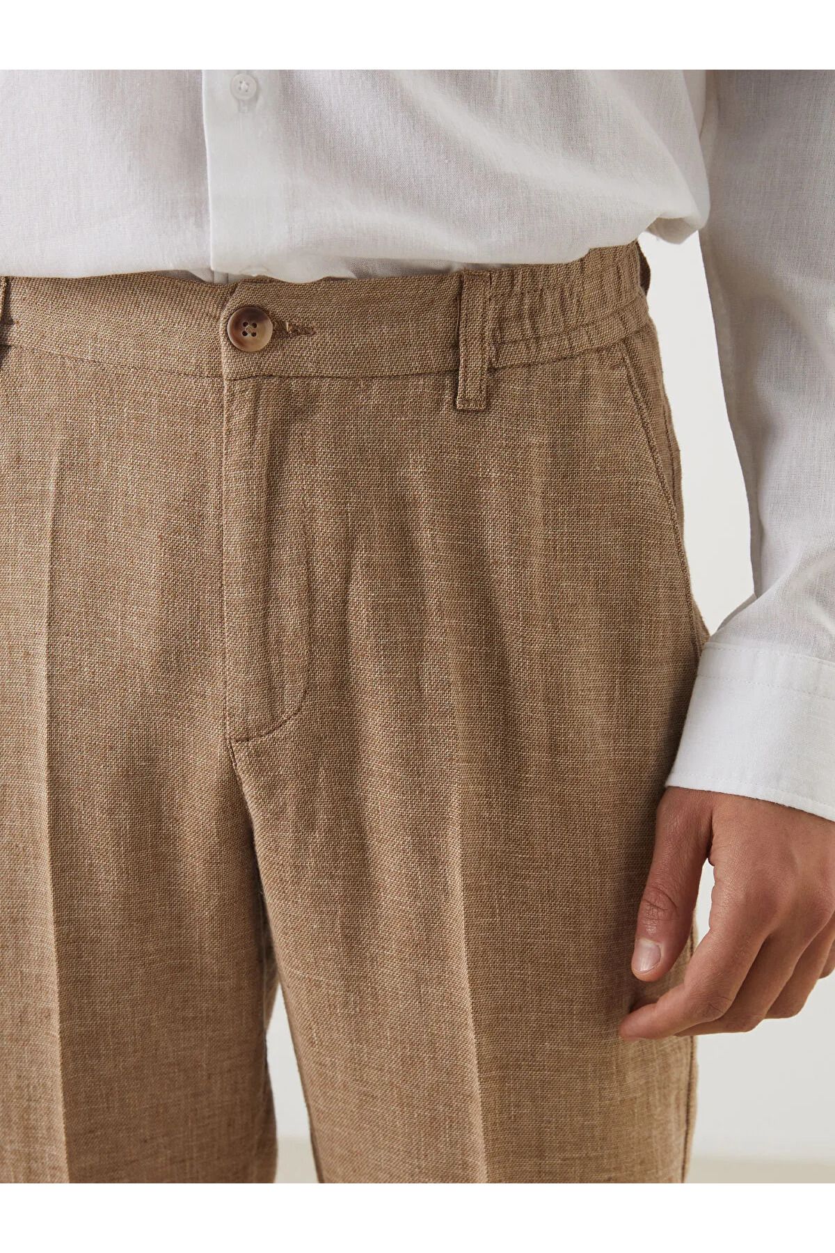 LC Waikiki Slim Fit Keten Karışımlı Erkek Pantolon