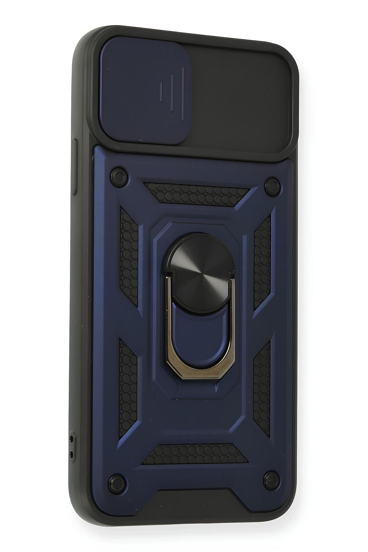 TechTrove iPhone 14 Plus Kılıf Sürgülü Kamera Korumalı Yüzüklü Stand Olabilen Magnetic Tpu Tank Kapak
