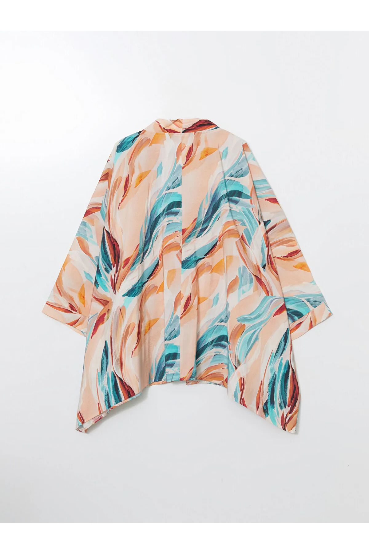 LC Waikiki Şal Yaka Desenli Oversize Kadın Kimono