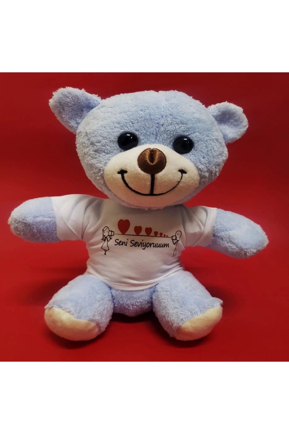 PRATİKOBA Seni Seviyorum Tişörtlü Peluş Ayıcık