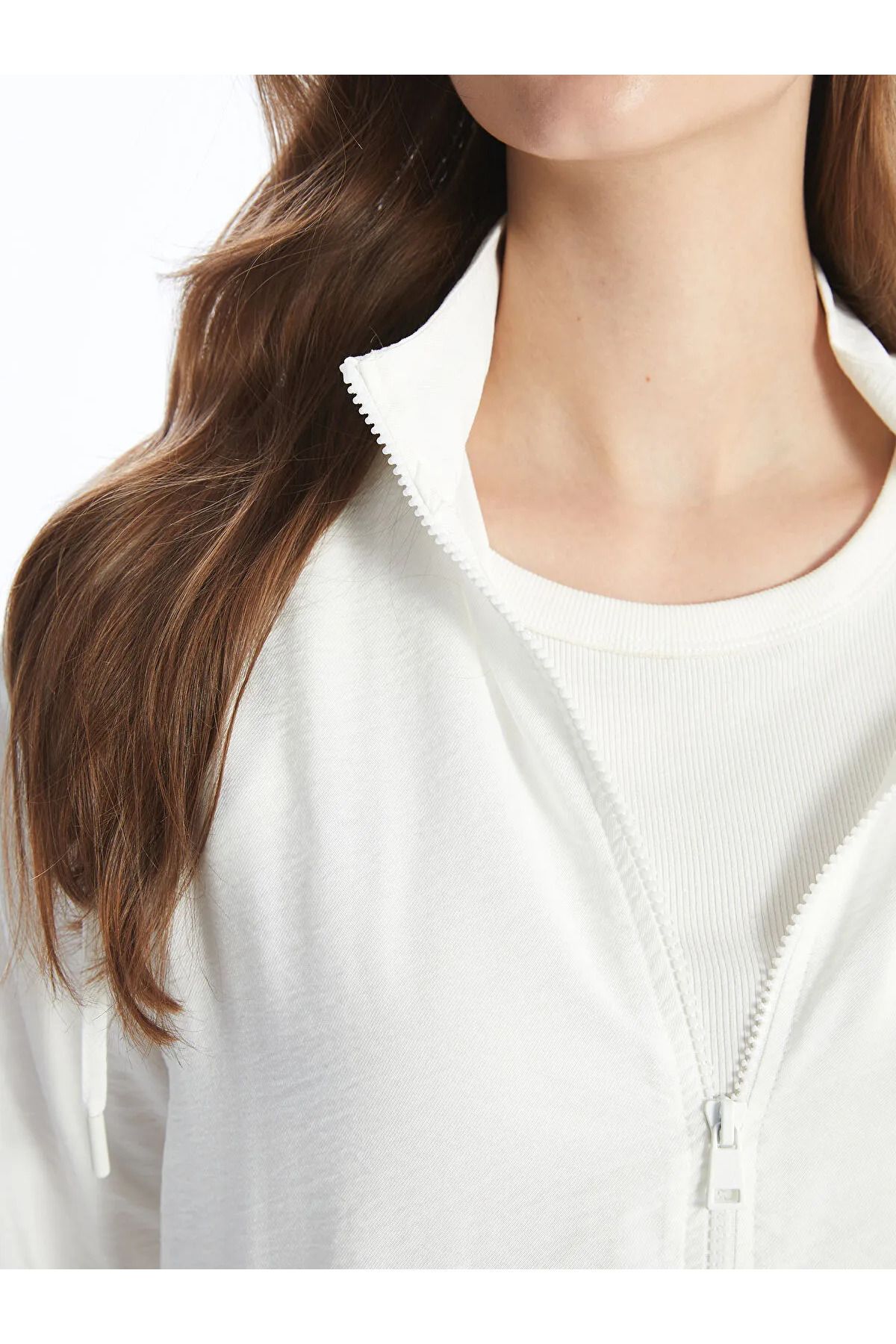 LC Waikiki Kapüşonlu Düz Oversize Kadın Tunik