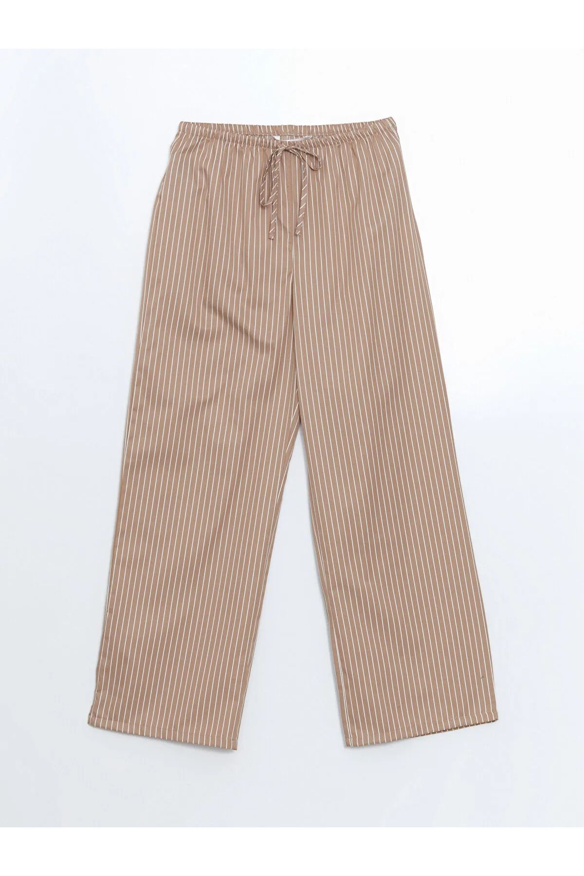 LC Waikiki Gömlek Yaka Çizgili Kadın Pijama Takımı