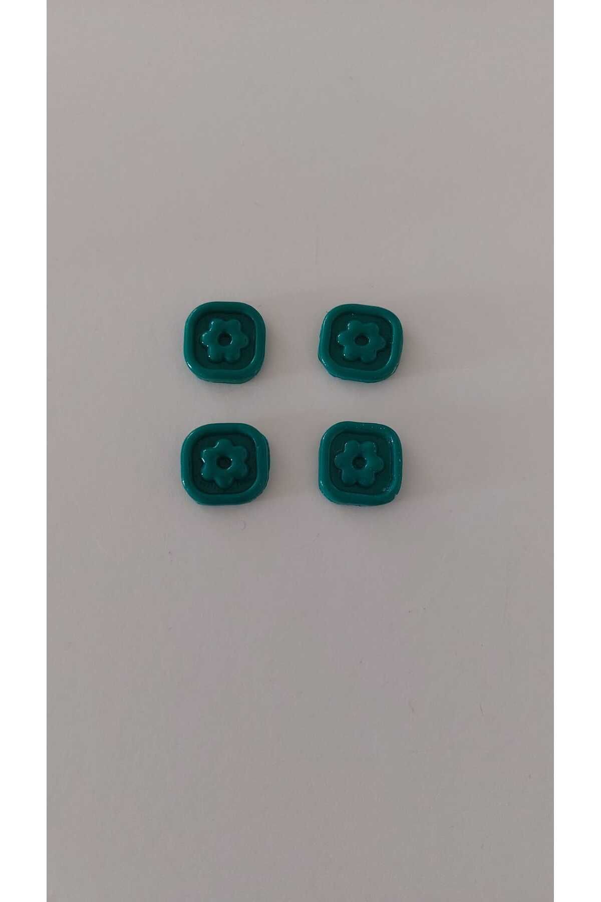 GiftlandCollection GiftLand El Yapımı Minyatür Polimer Kil 4 adet Koyu Yeşil Magnet