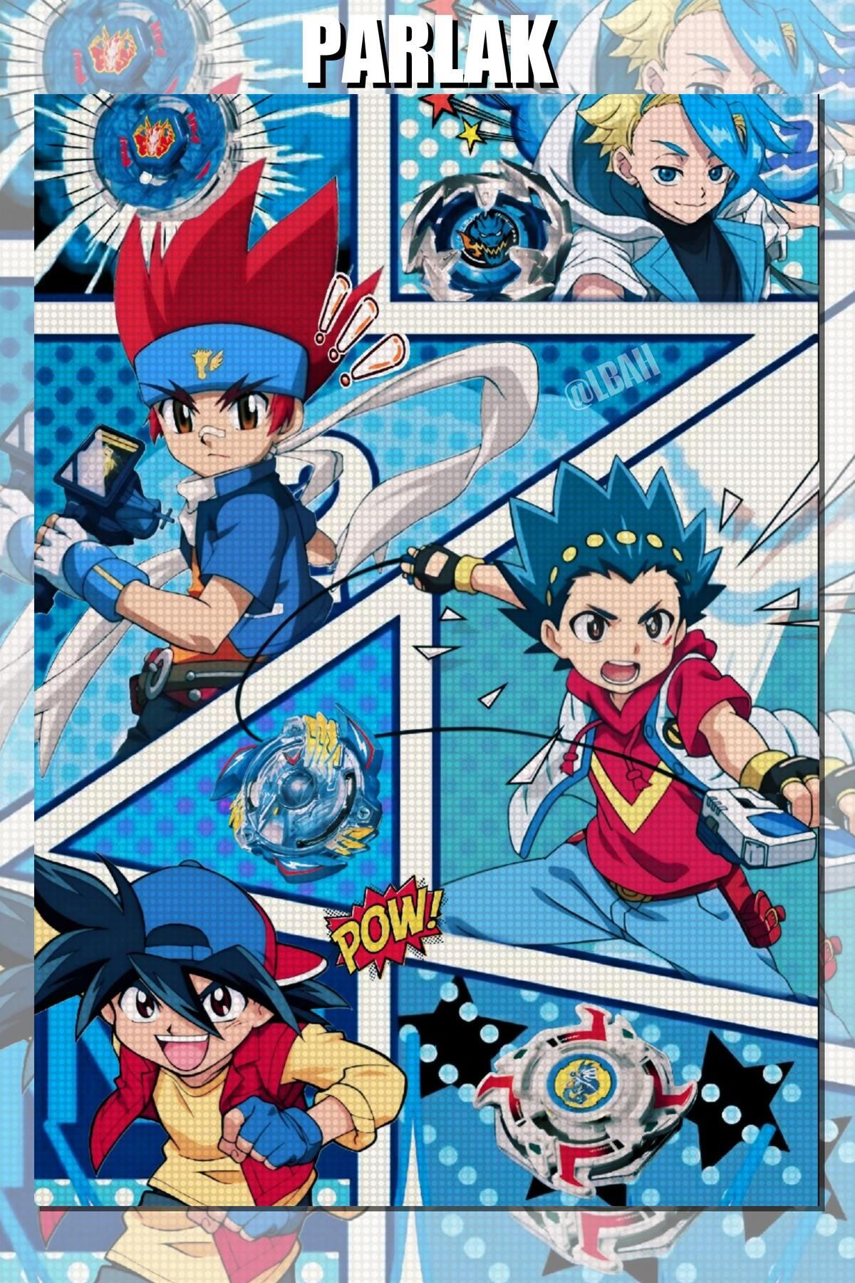 CALLWOOD Beyblade Çerçevesiz Anime Dizi Poster - Duvar Kağıdı Yüksek Kaliteli Baskı