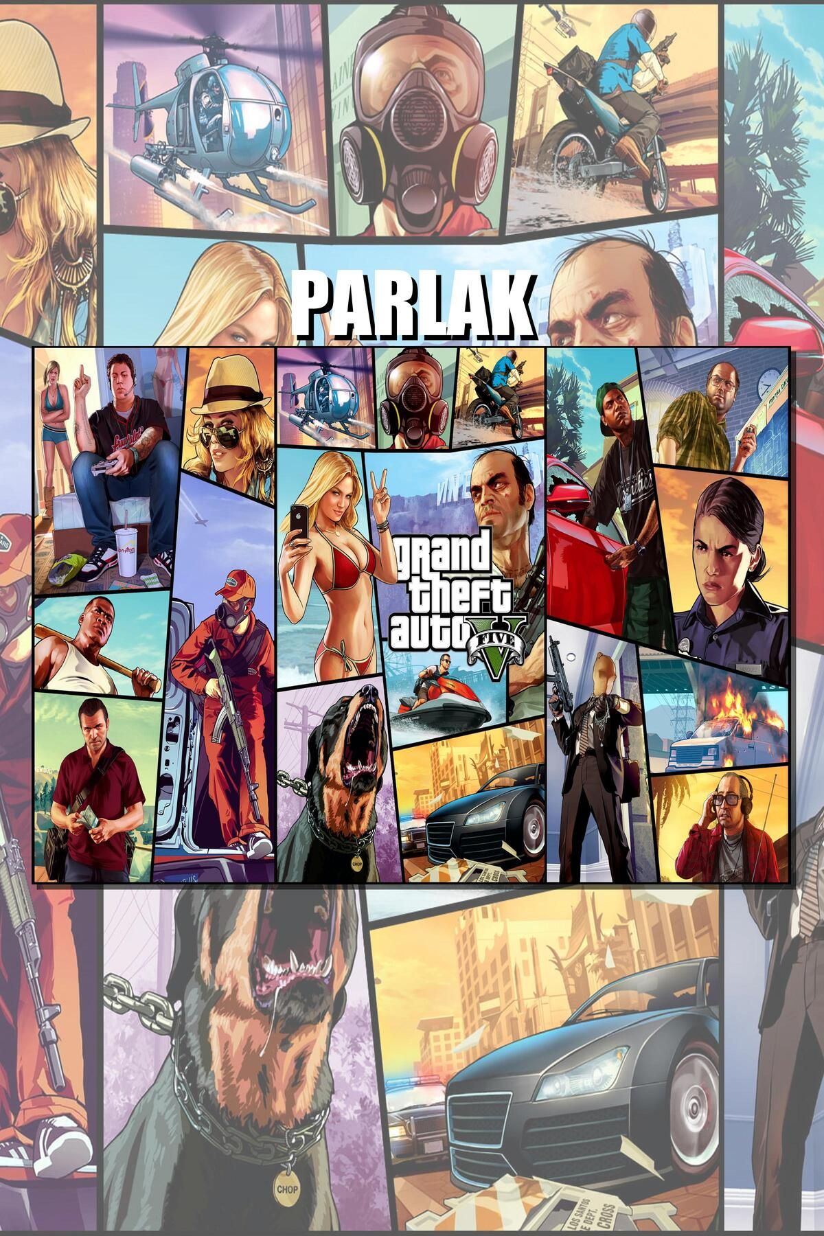 CALLWOOD Grand Theft Auto, GTA Çerçevesiz Oyun Posteri - Duvar Kağıdı Yüksek Kaliteli Baskı