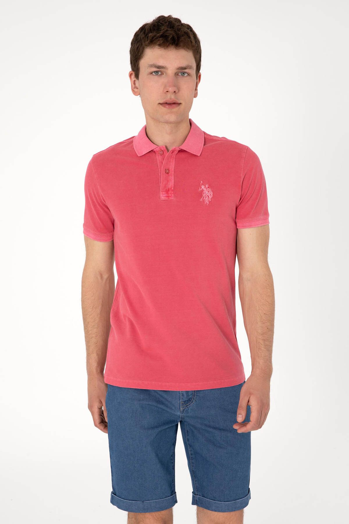 U.S. Polo Assn. U.S. Polo Assn. Tj01Iy025 Pembe Erkek Polo Yaka T-shirt 2084648