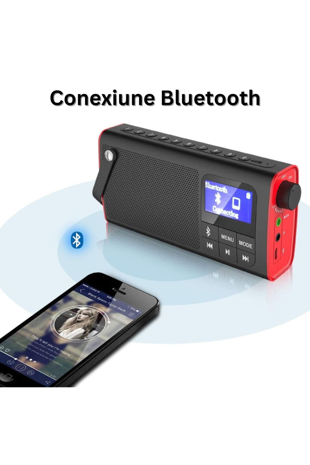 Velixo-Portable Fm Radio, Bluetooth Speaker, Lcd, Micro Sd Card, Aux, Eq 6 Modes, Carrying Handle, Usb 3