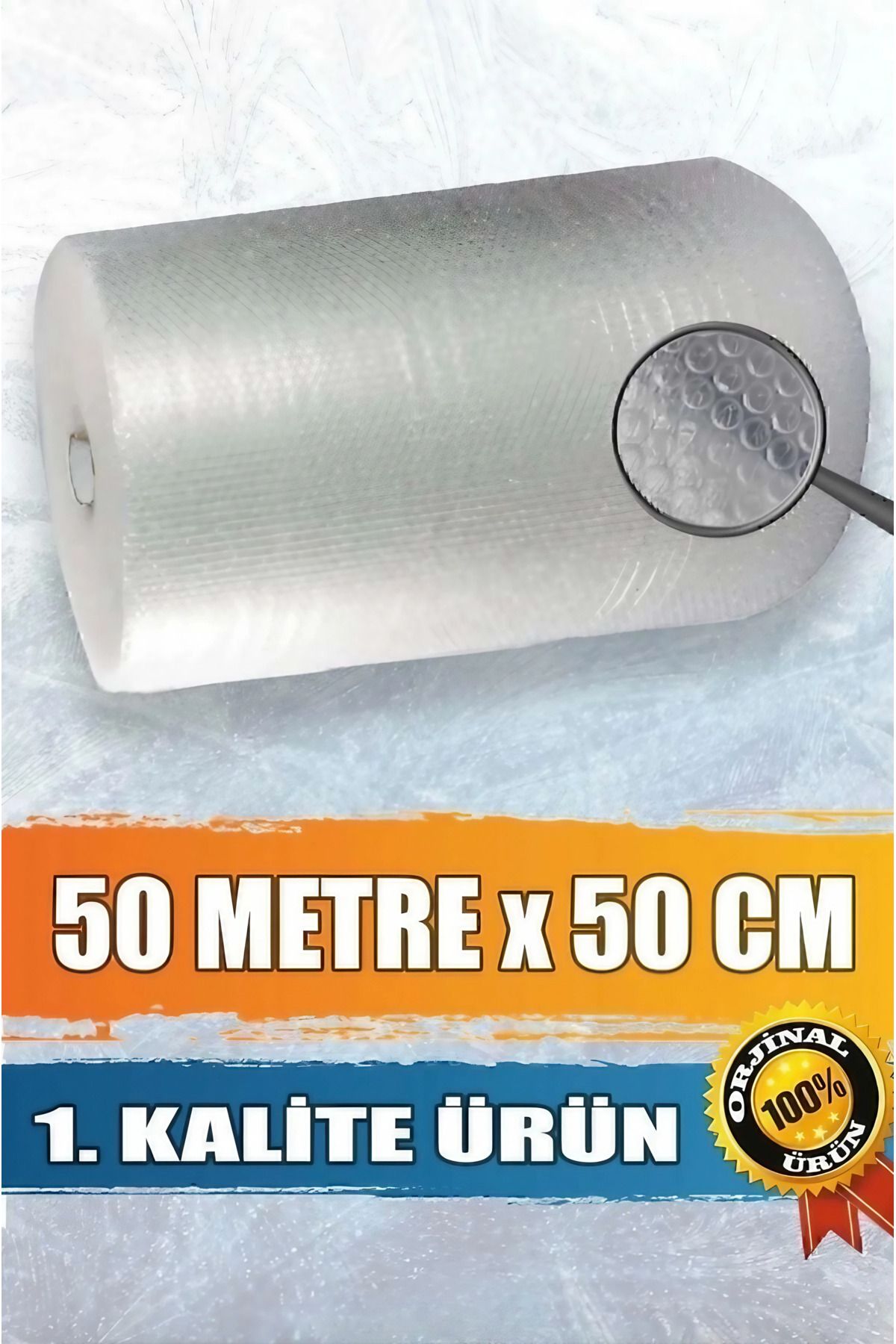 Balonlu Naylon 1 .sınıf Balonlu Poşet Patpat Havalı Naylon Pat Pat Ambalaj Pat Pat - 50cm X 50metre