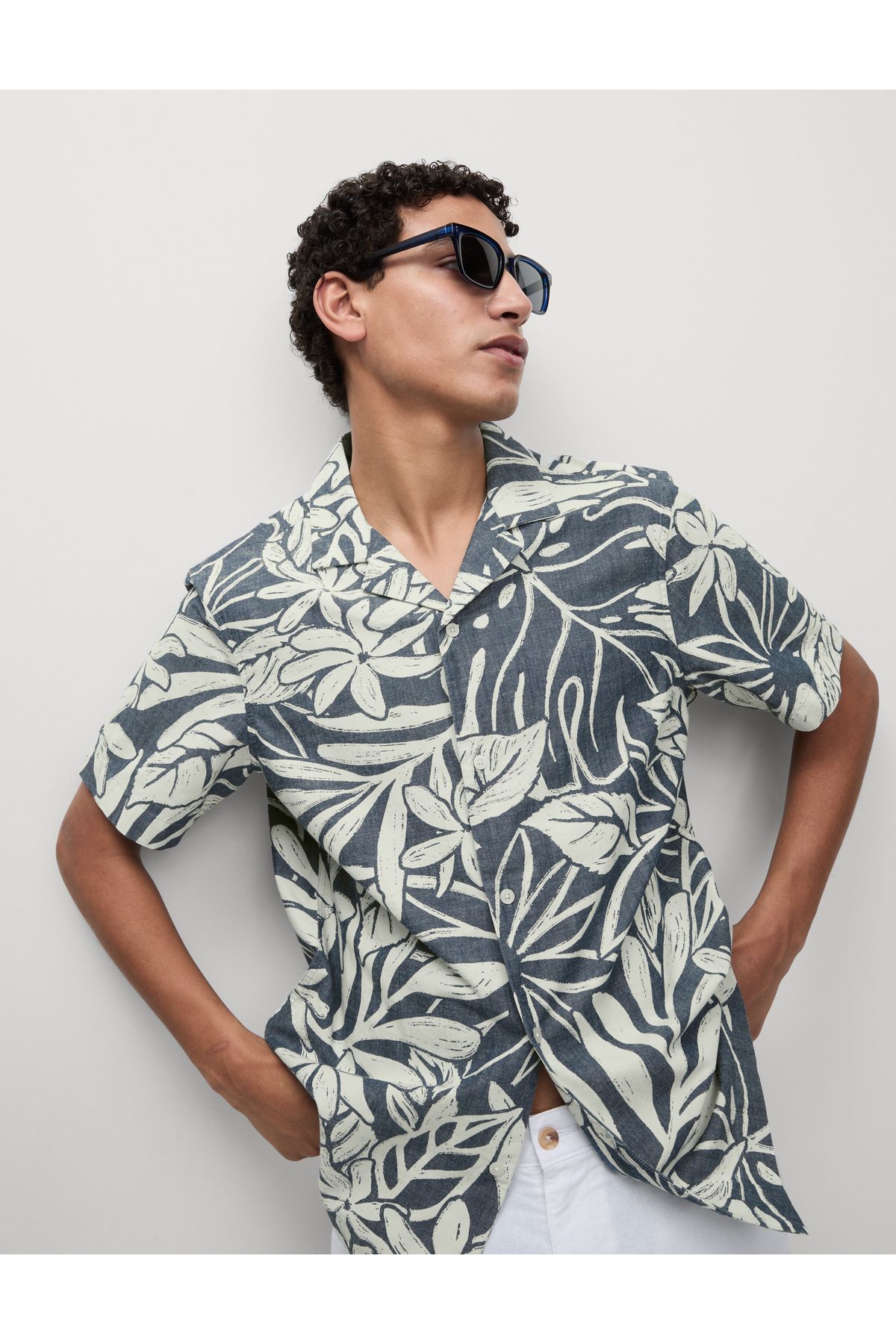 Marks & Spencer Saf Pamuklu Hawaii Gömlek