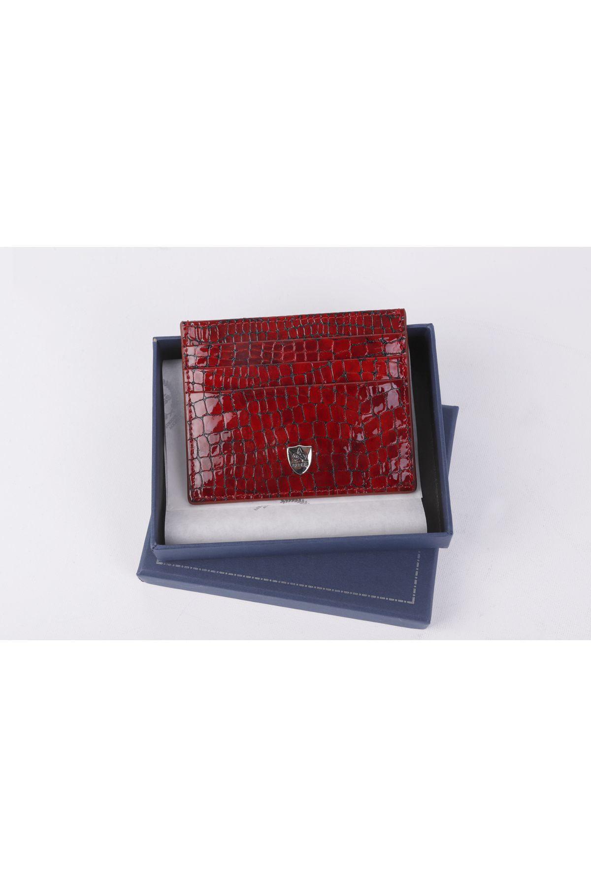 Aclass A Class Hakiki Deri Parlak Kırmızı Kartlık 10X8,2 cm