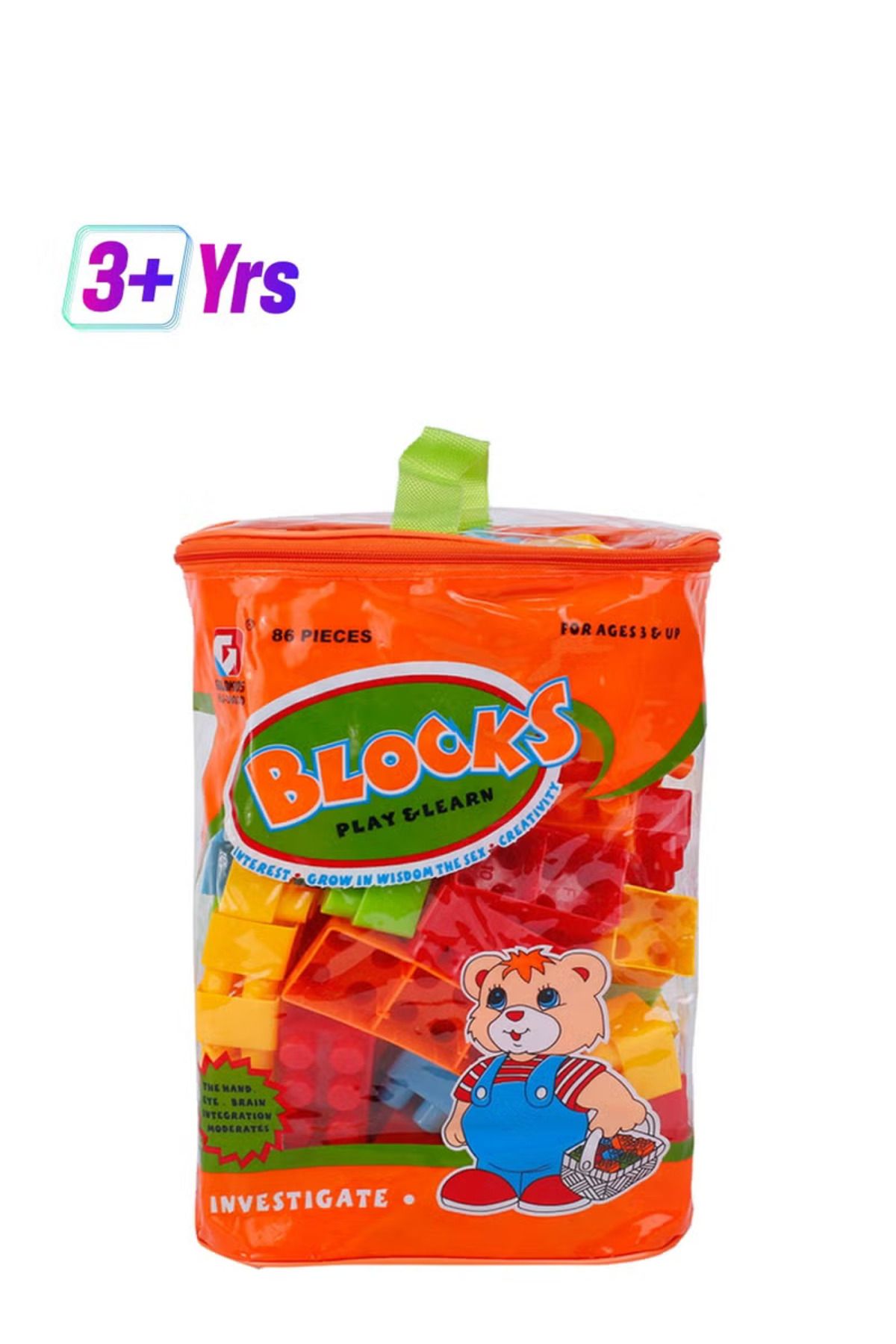 Generic-86-Piece Building Blocks Set With Tote Bags For Storage Durable And Portable 86 2