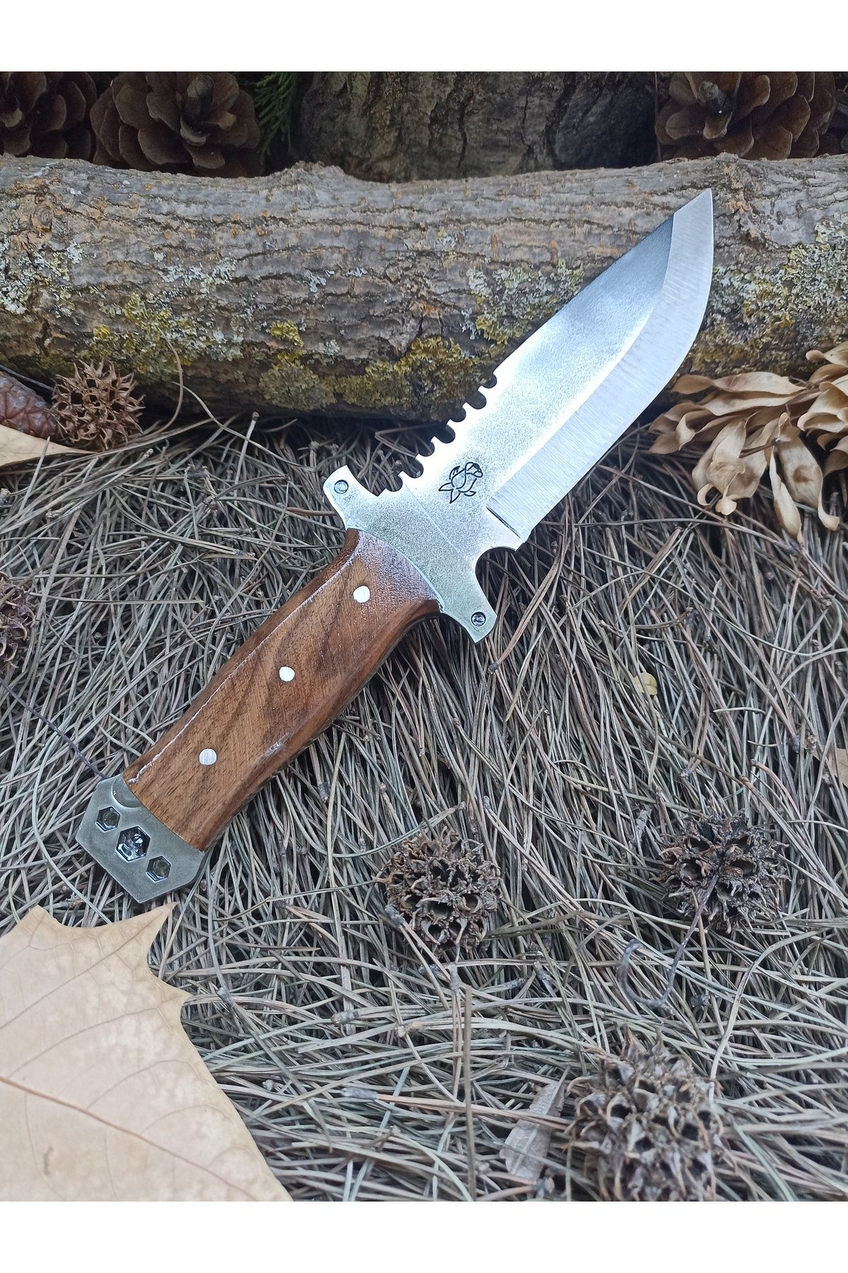 kurtbey Özel Seri Güçlü Hançer model büyük boy avcı 29cm rambo kamp bıçağı