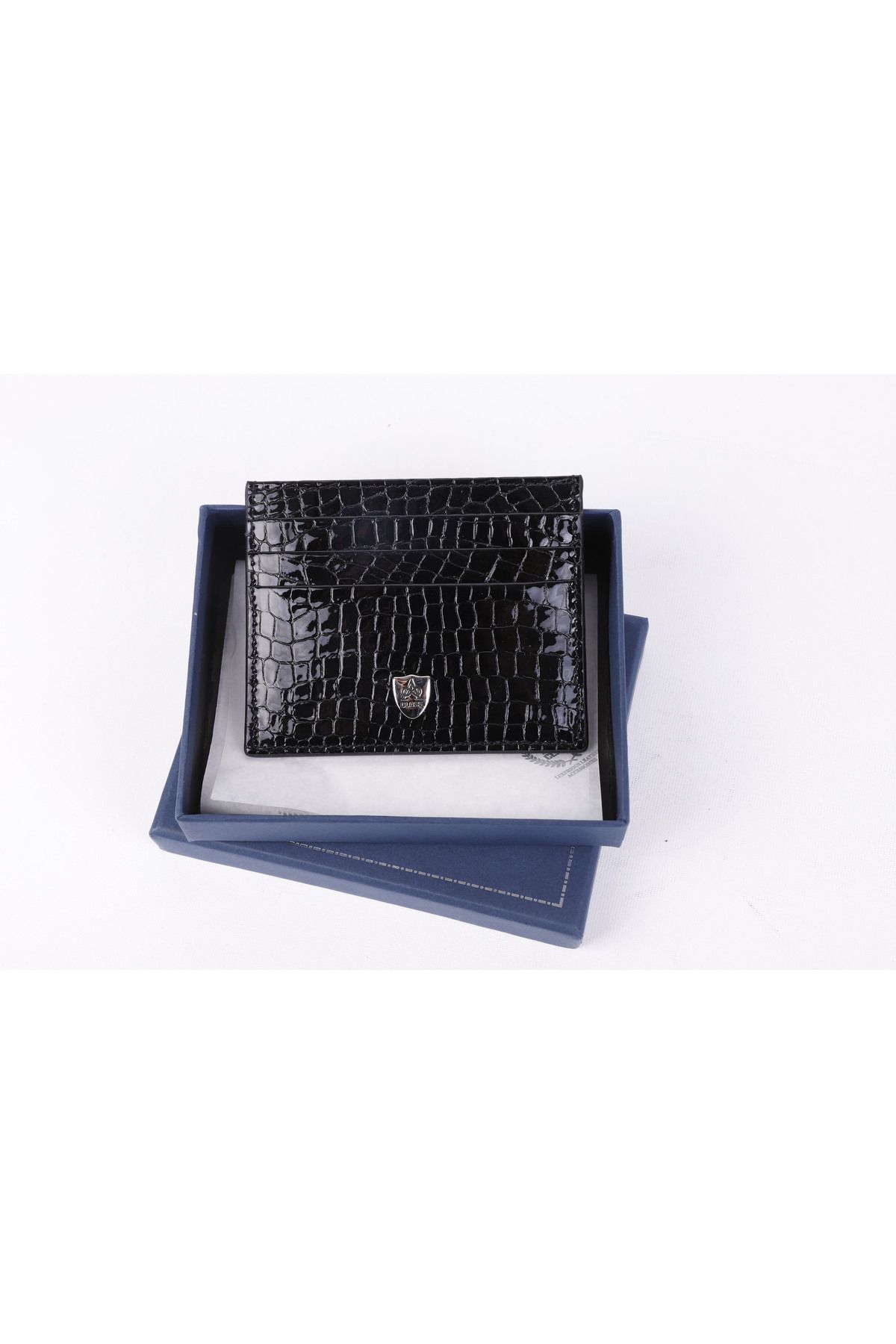 Aclass A Class Hakiki Deri Parlak Siyah Kartlık 10X8,2 cm