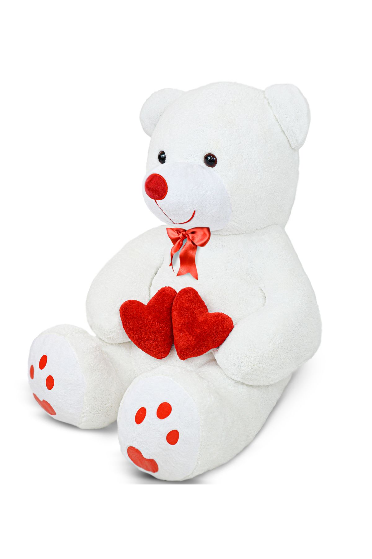 Özgüner Oyuncak 130 Cm Çift Kalp Tutan Peluş Ayı (%100) Yerli