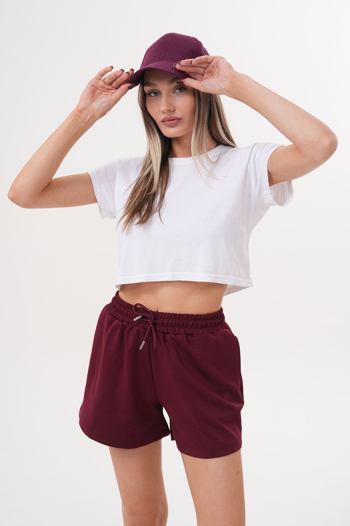 GENIUS STORE Kadın Modal Şort Beli Lastikli Cepli Şort MODAL-ŞORT