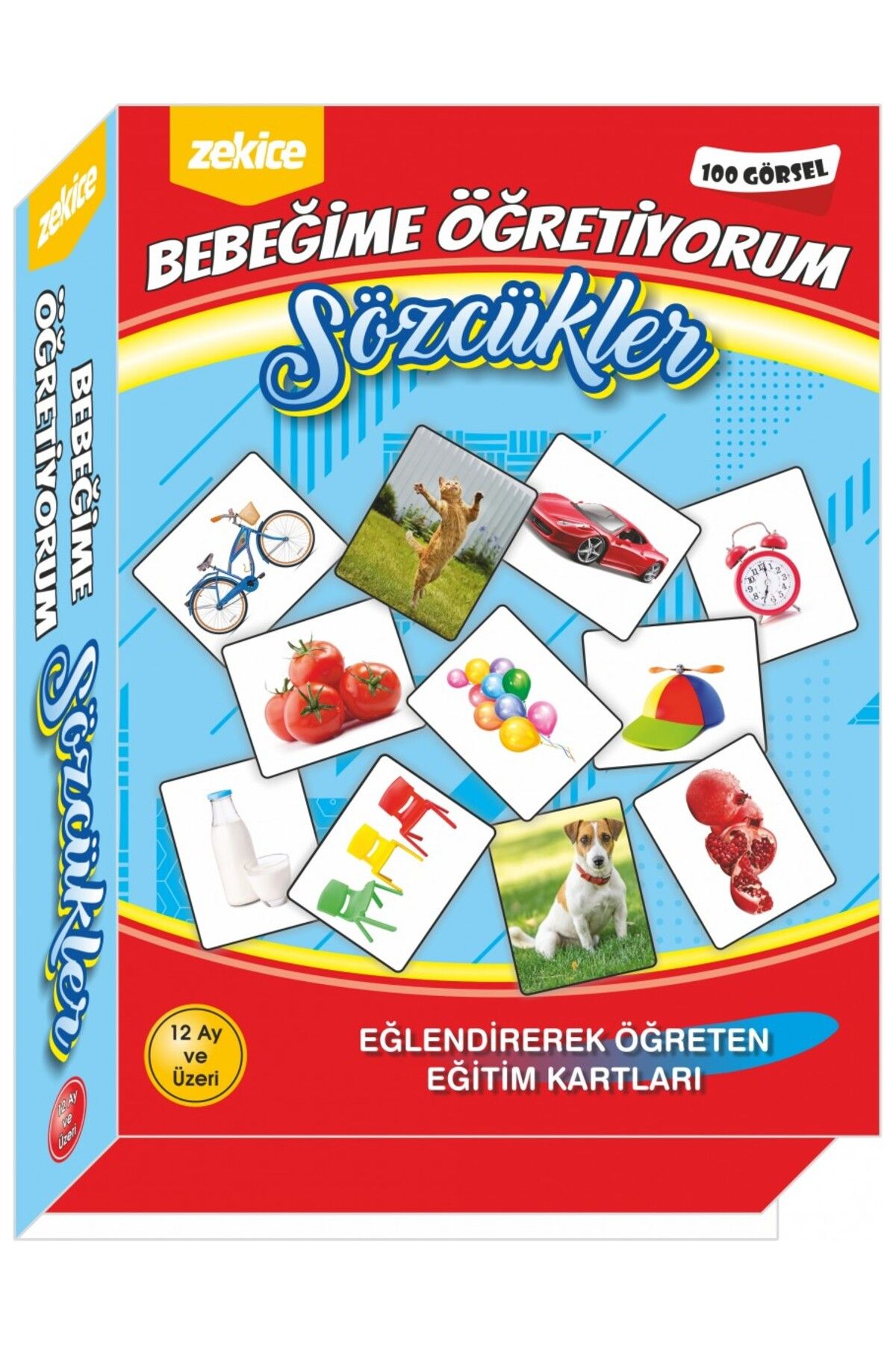 Zekice Bebeğime Öğretiyorum Sözcükler (100 Görsel)