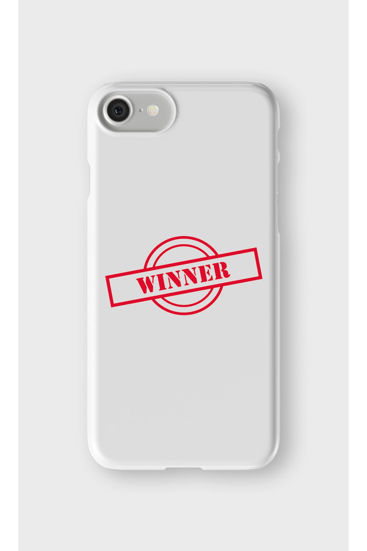 lelia iPhone SE 2020 ve SE 2022 Uyumlu Winner Tasarımlı İçi Kadife Lansman Beyaz Silikon Kılıf