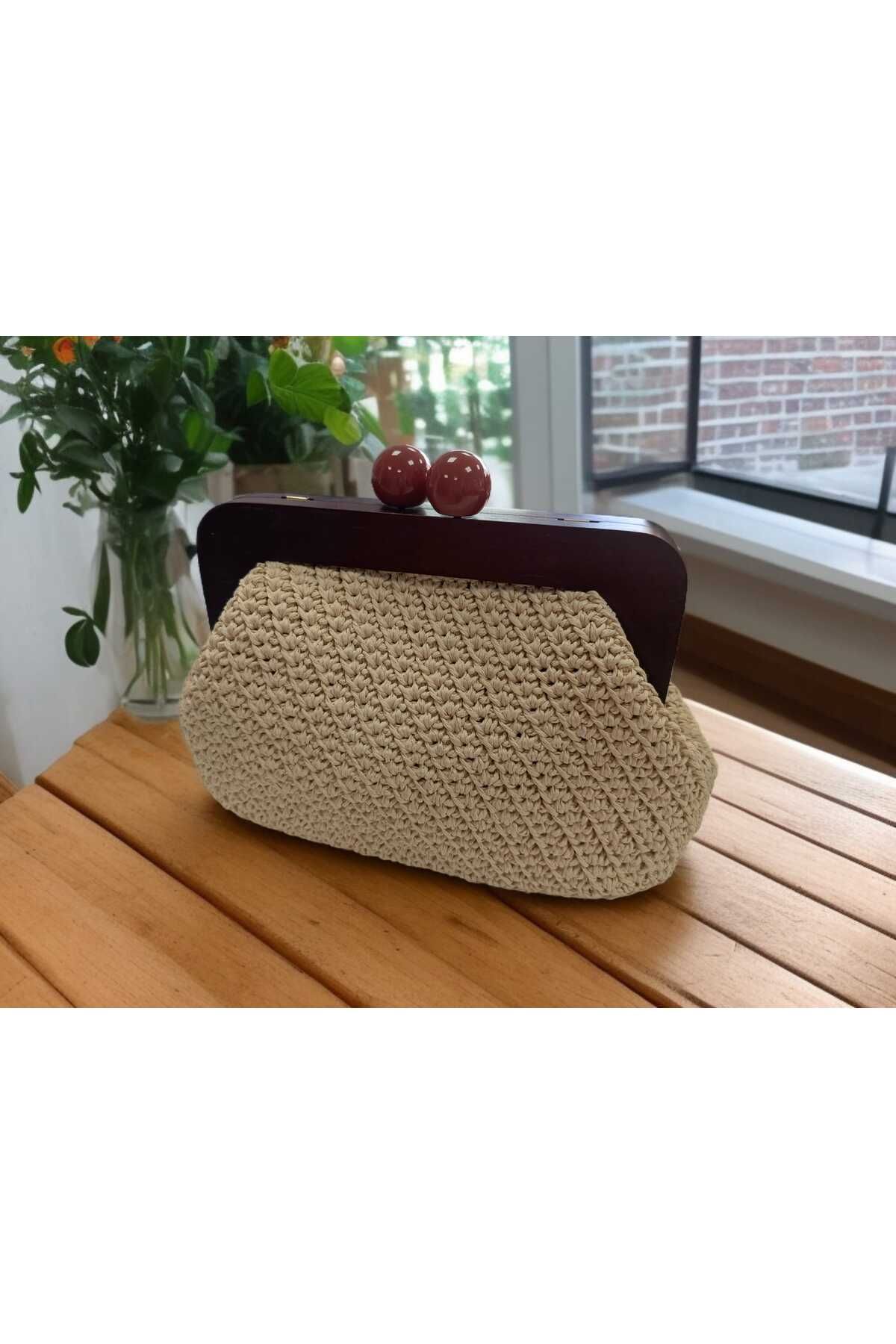 M.H.A.MİRAYHEDİYEAİLESİ El Yapımı Burslu Clutch El Çantası