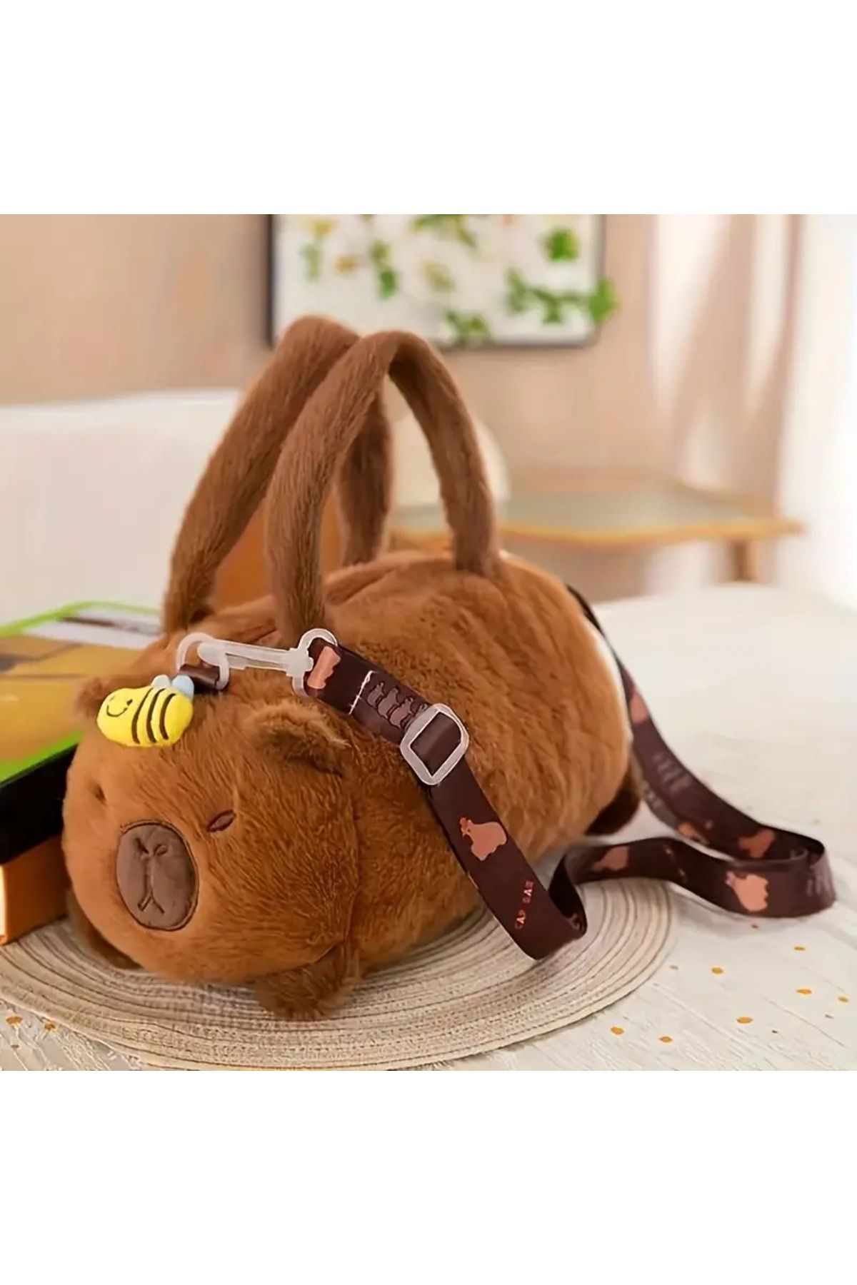 LRS STORE Süper Sevimli Kapibara Peluş Figür Çanta 28 Cm Yumoş Capybara Çantası
