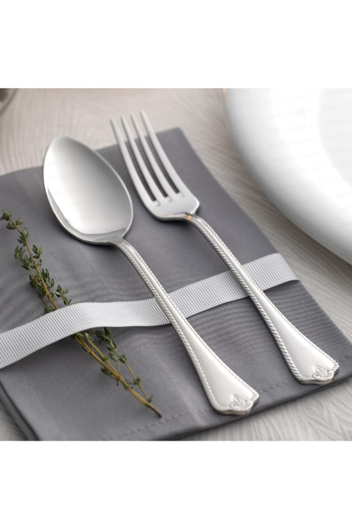 Nehir-Luxury Cutlery Set. (SPOONS - FORKS - KNIVES). Consists Of 36 Pieces. 7