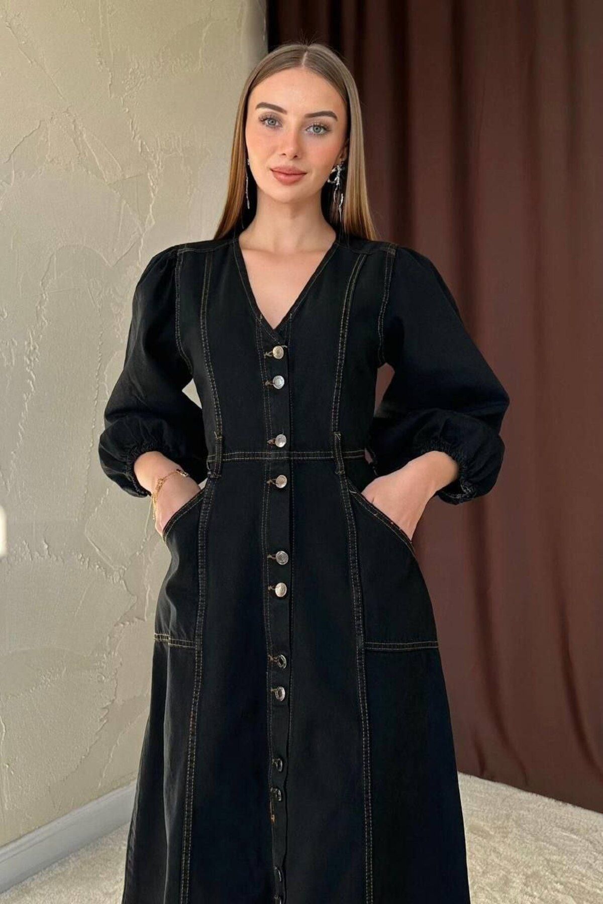 Butik kot elbise els
