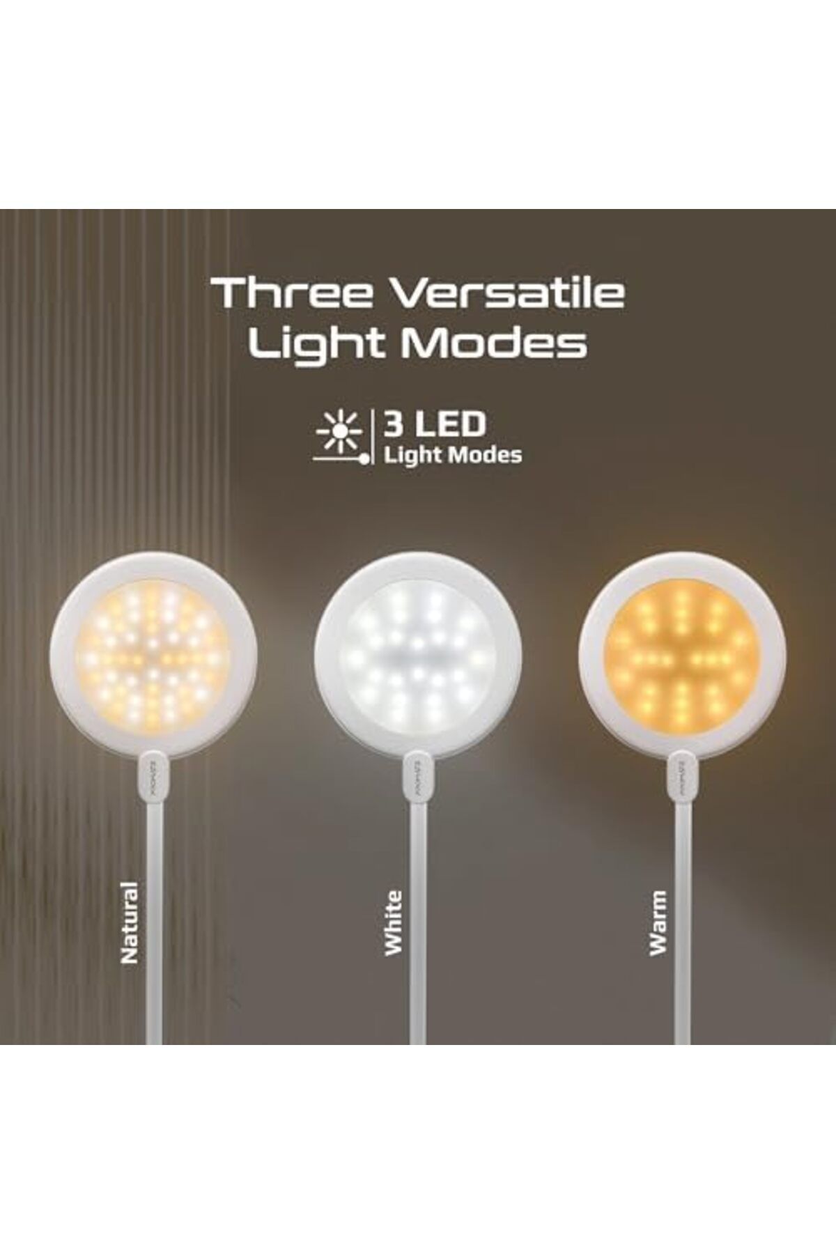 Promate-2-in-1 LED Desk Lamp and Makeup Vanity Mirror with Touch Controls 4