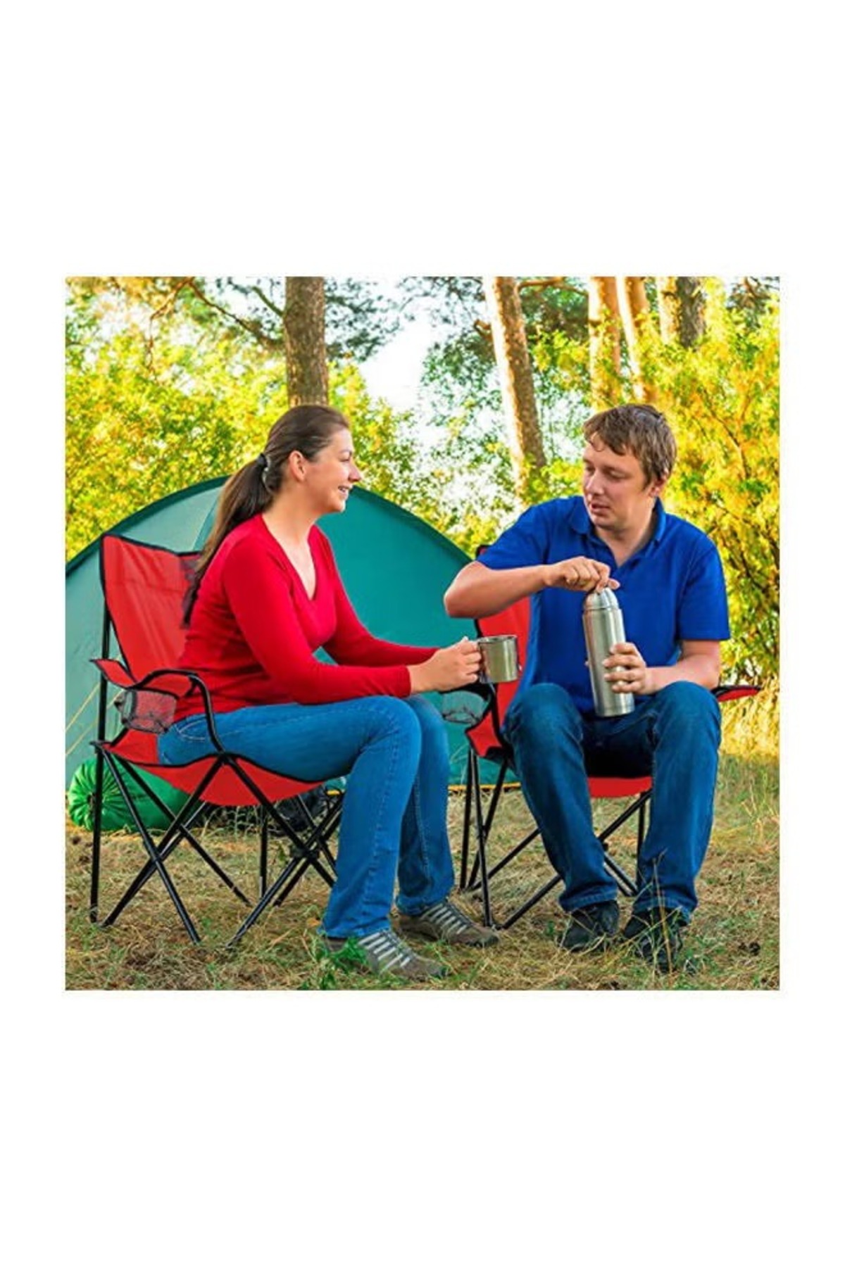 كرسي تخييم قابل للطي 35.5 × 21 × 34.7 بوصة 35.5 × 21 × 34.7 بوصة