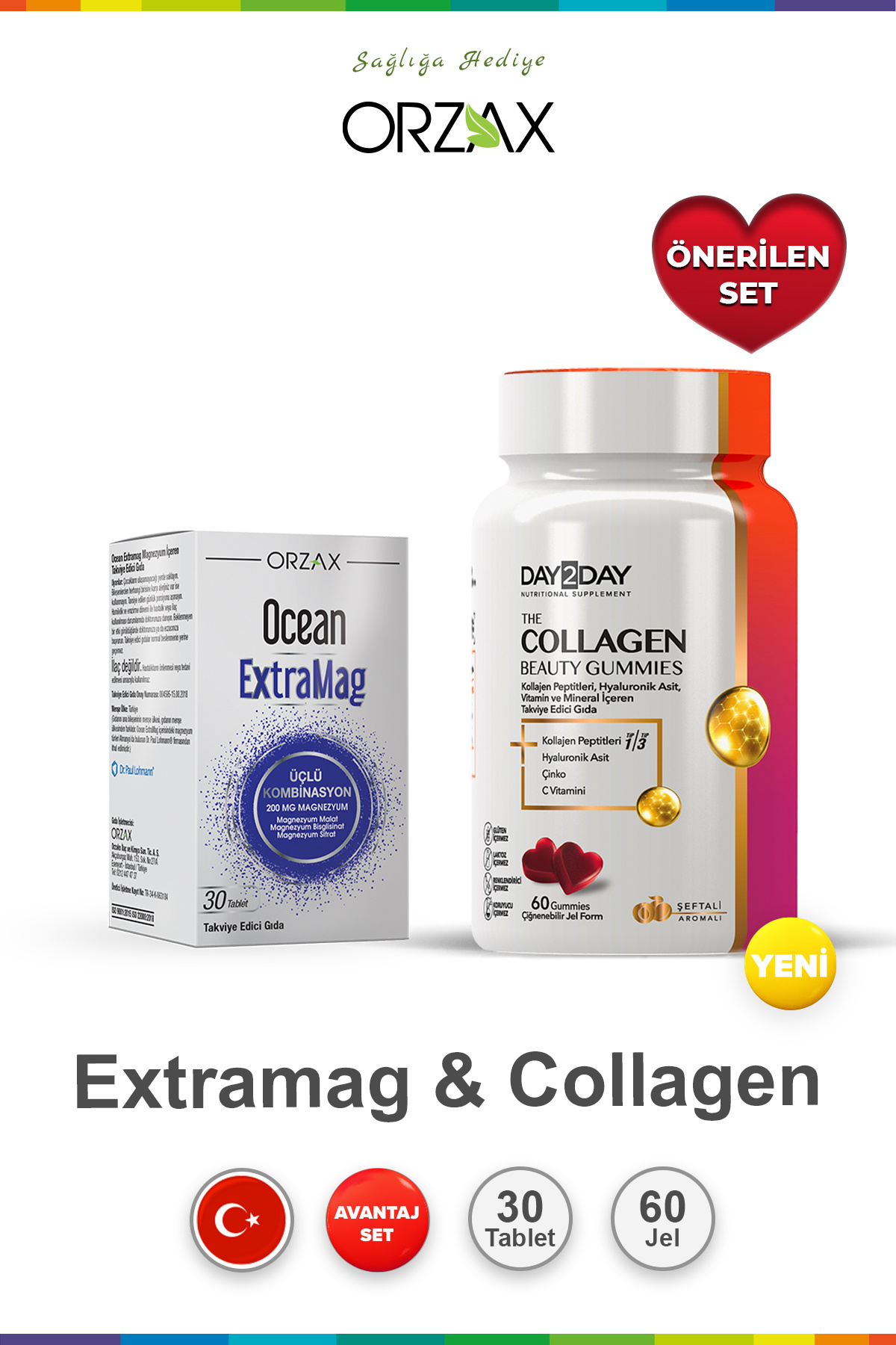 コクリス　オーディア　カルミナ　FRセット Orzax The Collagen Beauty Gummies 60 Tablet & Ocean ExtraMag 30